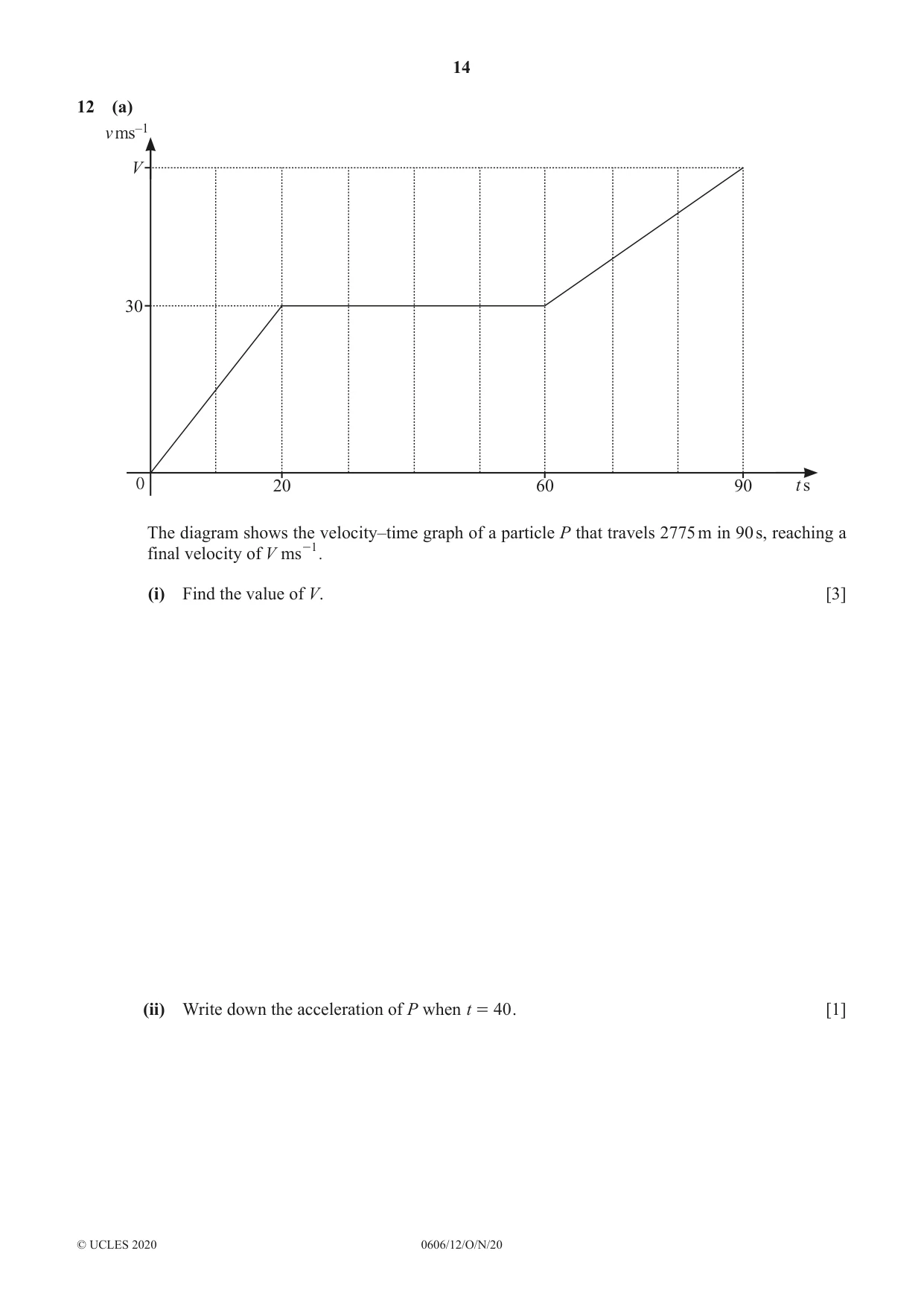 Cambridge IGCSE Mathematics - Additional 0606 2020 Oct/Nov Paper 1 · Variant 2 question paper, page 14 of 16