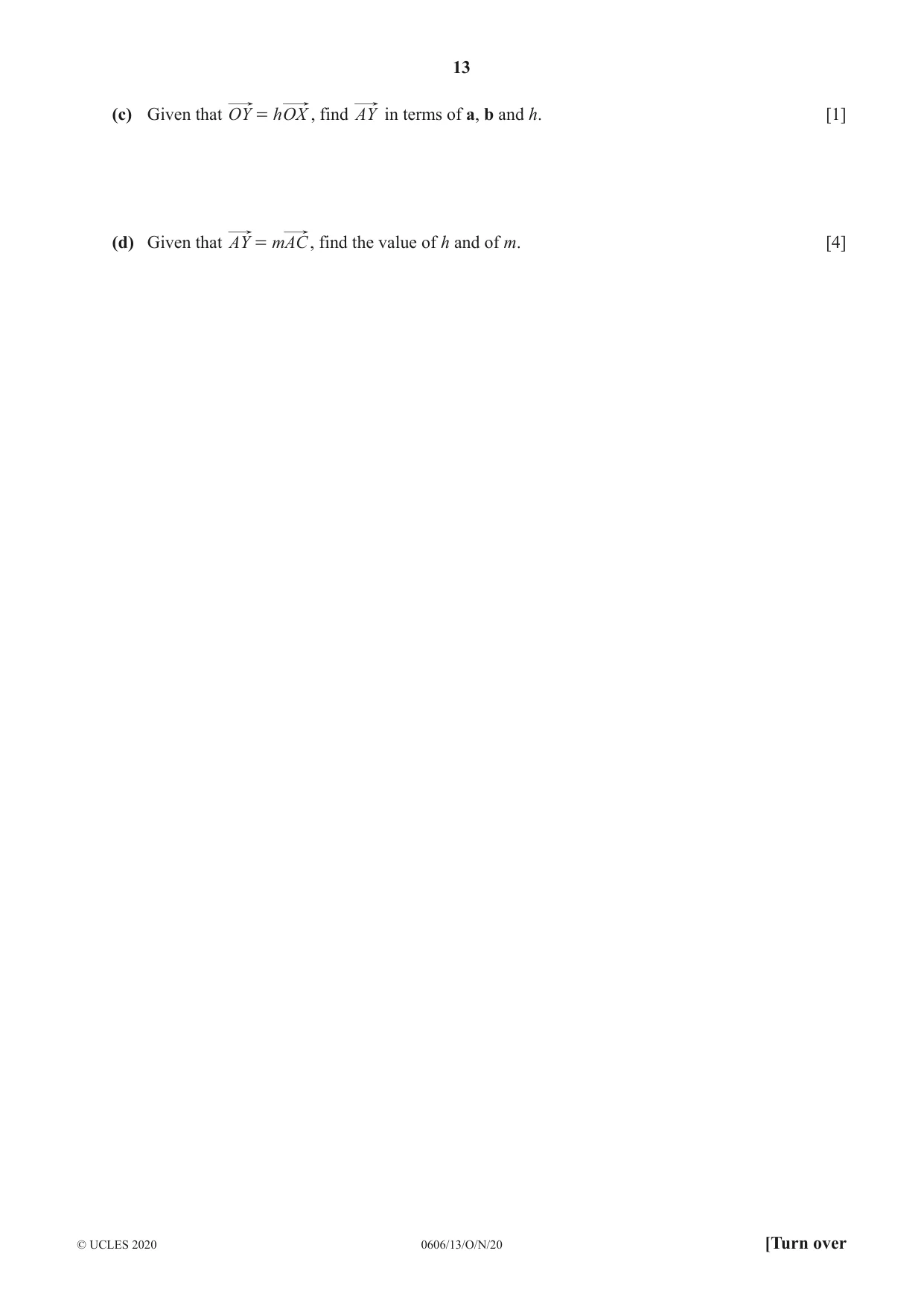 Cambridge IGCSE Mathematics - Additional 0606 2020 Oct/Nov Paper 1 · Variant 3 question paper, page 13 of 16