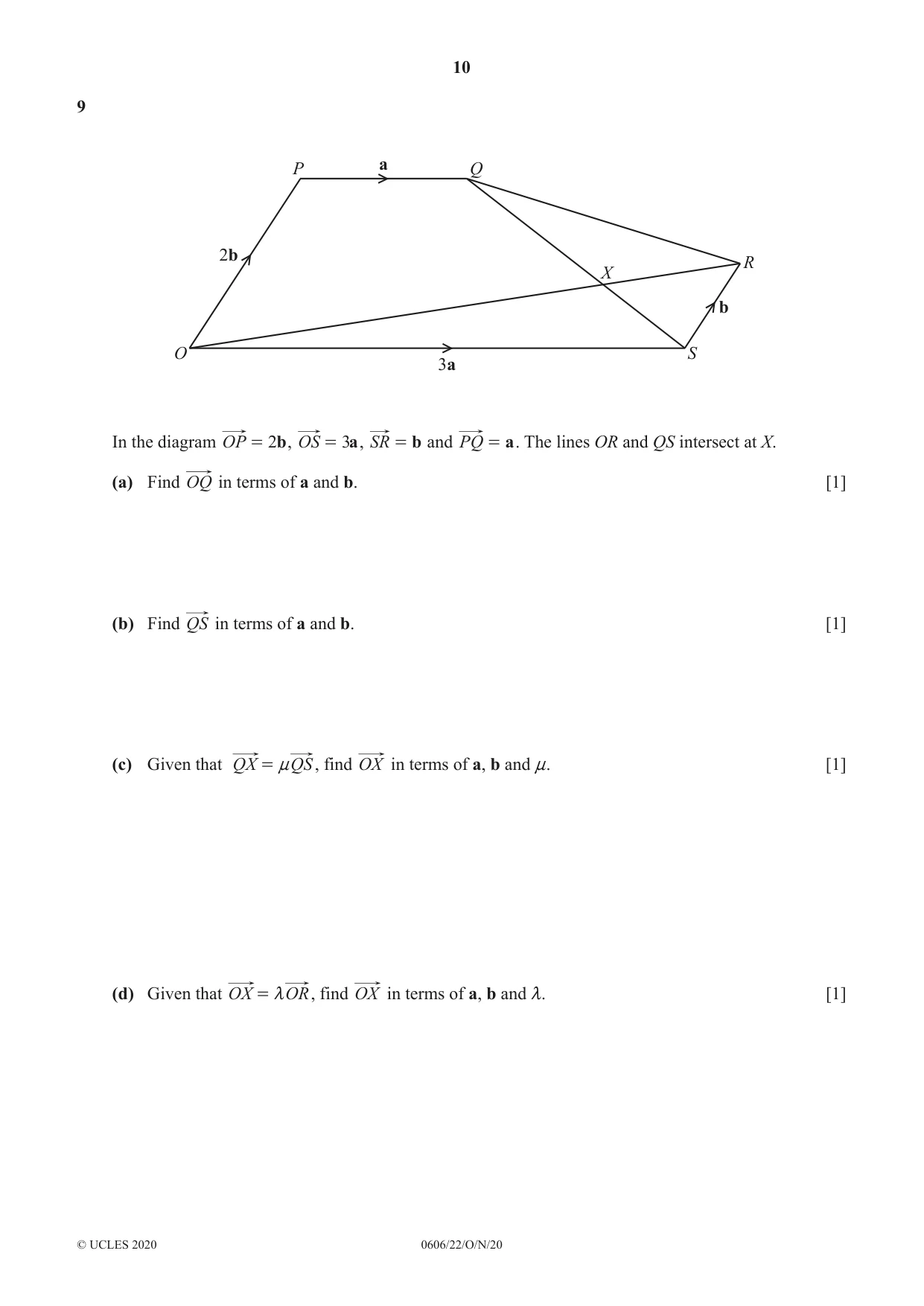 Cambridge IGCSE Mathematics - Additional 0606 2020 Oct/Nov Paper 2 · Variant 2 question paper, page 10 of 16