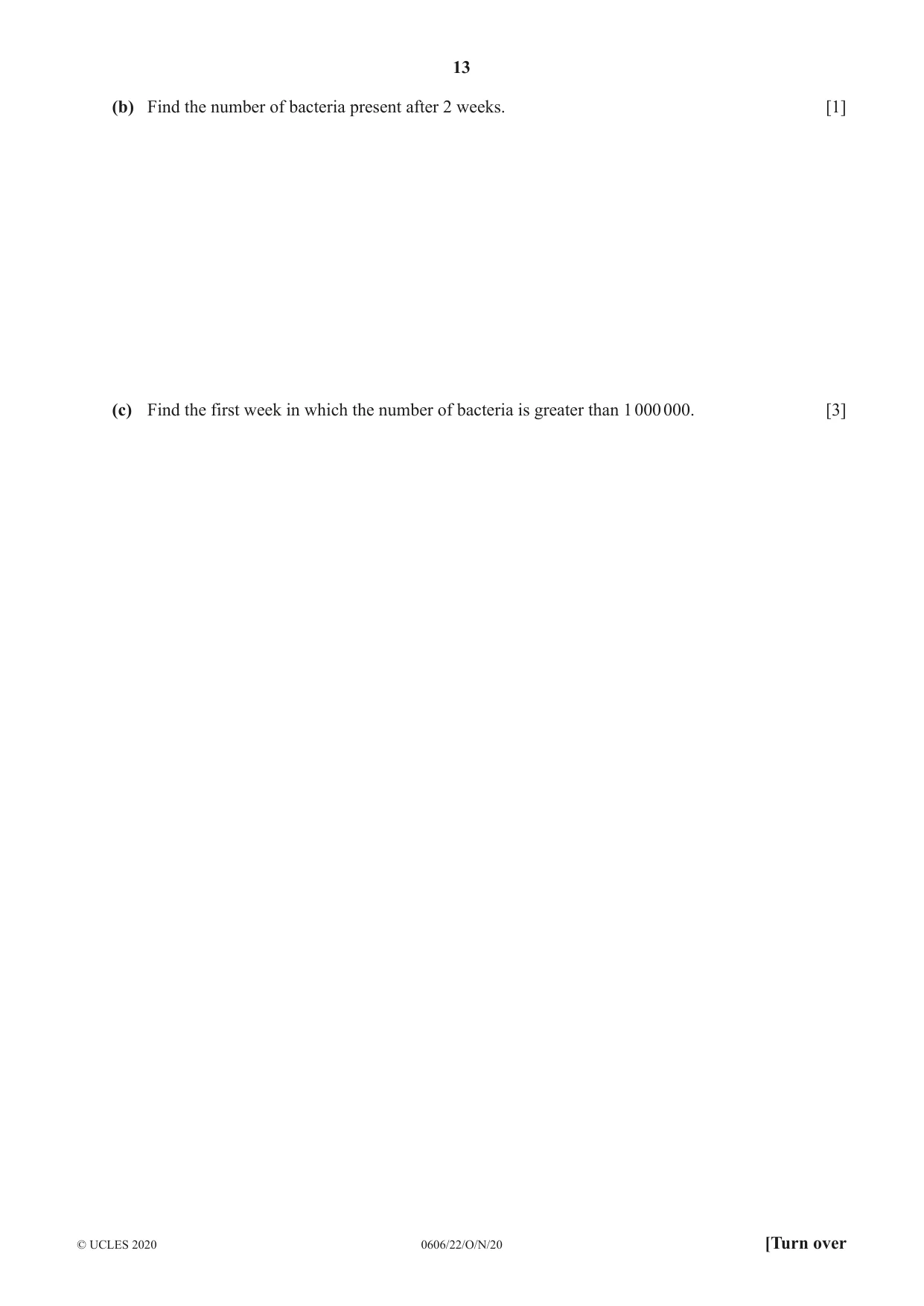 Cambridge IGCSE Mathematics - Additional 0606 2020 Oct/Nov Paper 2 · Variant 2 question paper, page 13 of 16