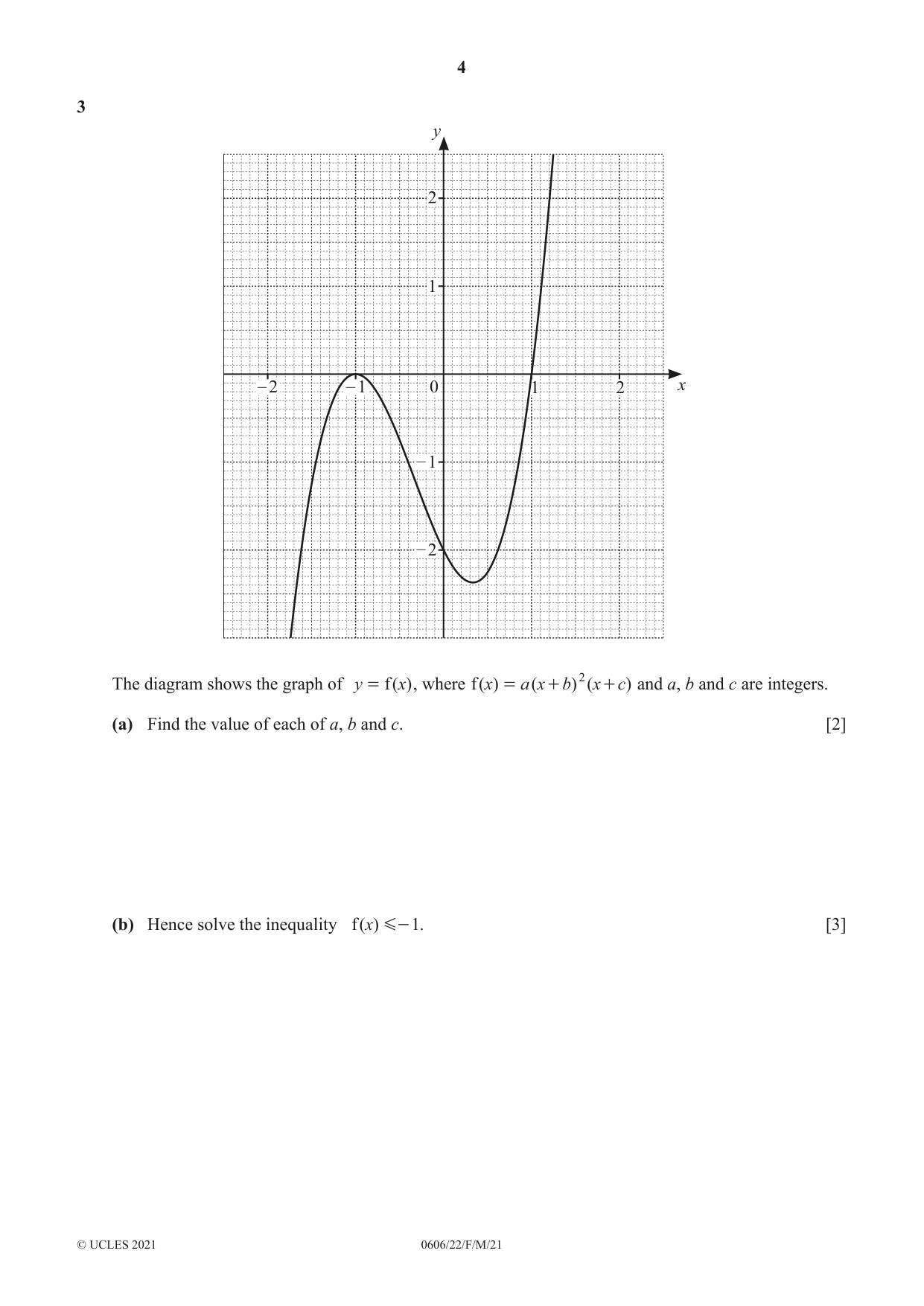 Cambridge IGCSE Mathematics - Additional 0606 2021 Feb/March Paper 2 · Variant 2 question paper, page 4 of 16