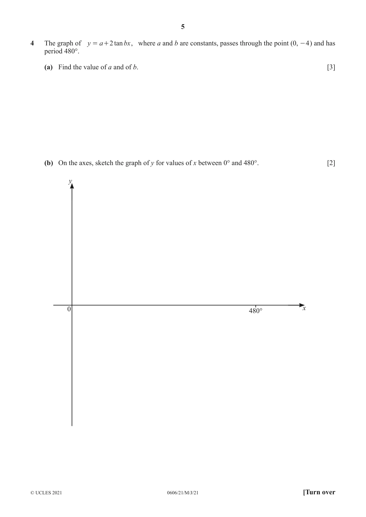 Cambridge IGCSE Mathematics - Additional 0606 2021 May/June Paper 2 · Variant 1 question paper, page 5 of 16