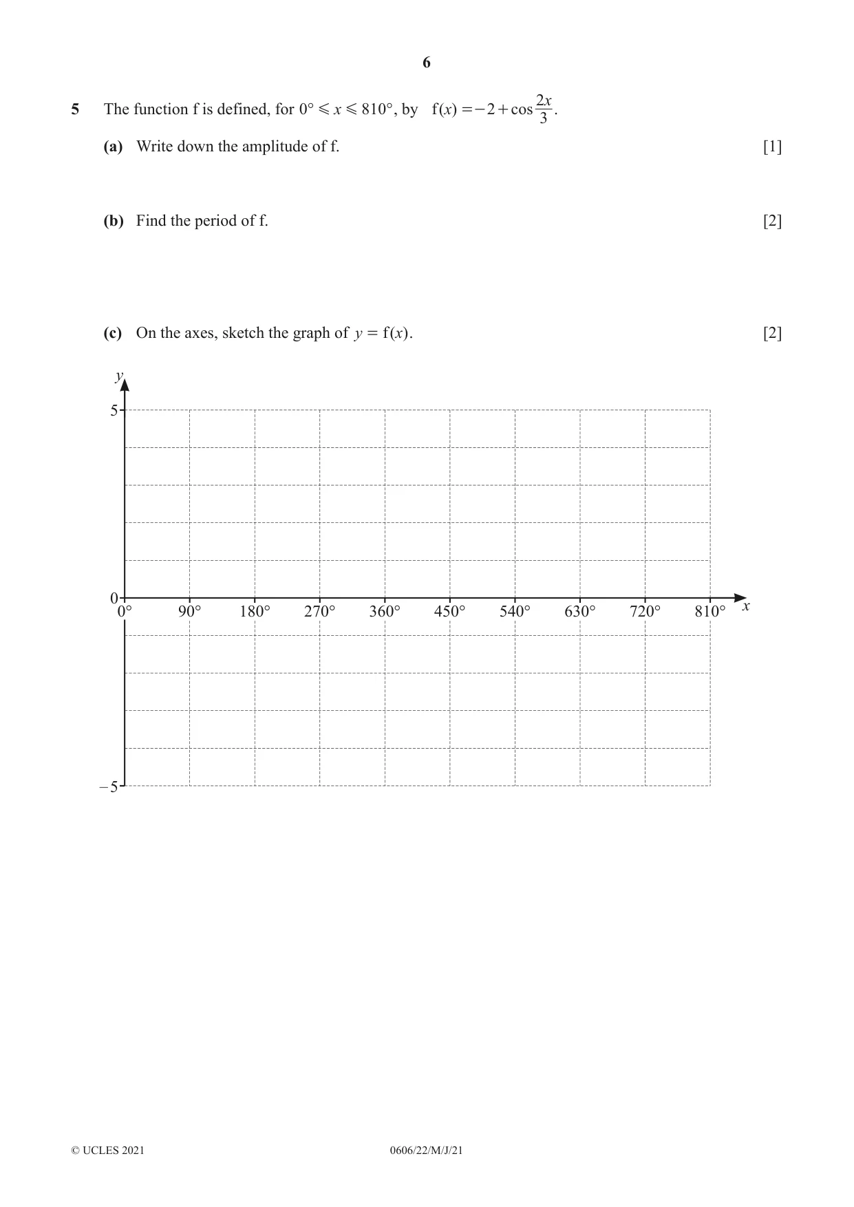 Cambridge IGCSE Mathematics - Additional 0606 2021 May/June Paper 2 · Variant 2 question paper, page 6 of 16