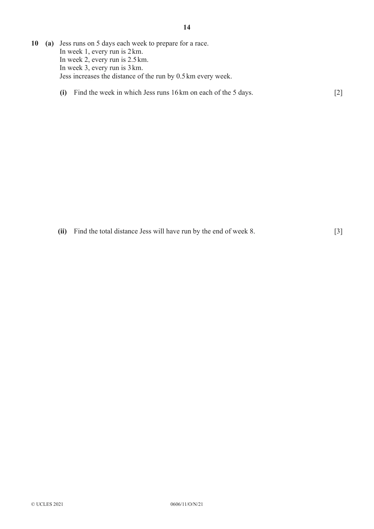 Cambridge IGCSE Mathematics - Additional 0606 2021 Oct/Nov Paper 1 · Variant 1 question paper, page 14 of 16