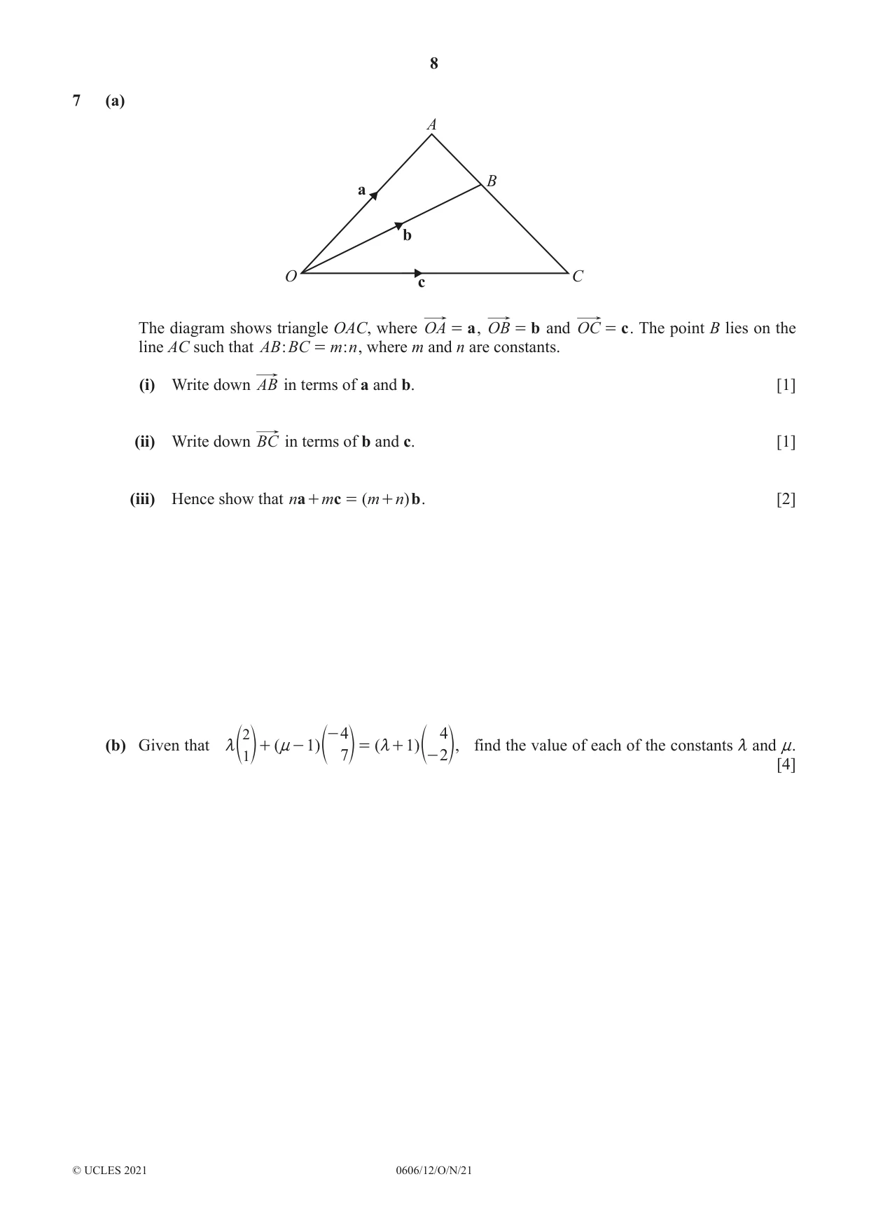 Cambridge IGCSE Mathematics - Additional 0606 2021 Oct/Nov Paper 1 · Variant 2 question paper, page 8 of 16