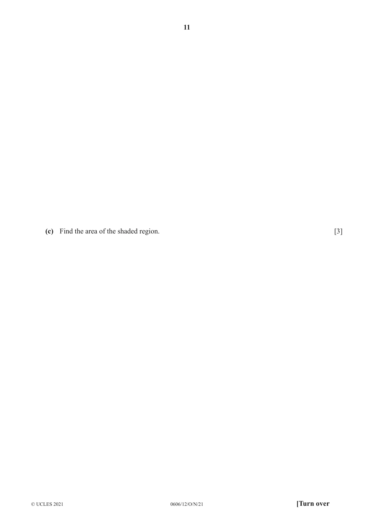 Cambridge IGCSE Mathematics - Additional 0606 2021 Oct/Nov Paper 1 · Variant 2 question paper, page 11 of 16