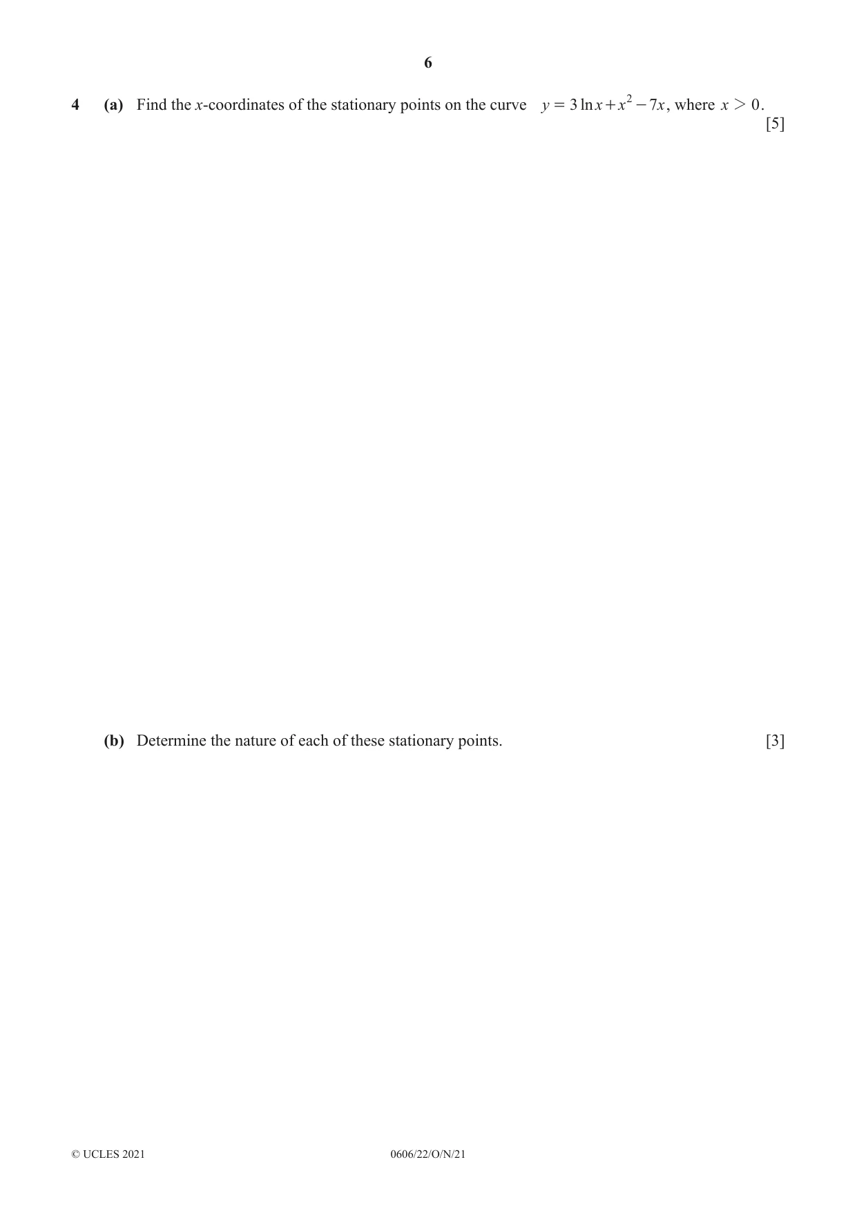 Cambridge IGCSE Mathematics - Additional 0606 2021 Oct/Nov Paper 2 · Variant 2 question paper, page 6 of 16