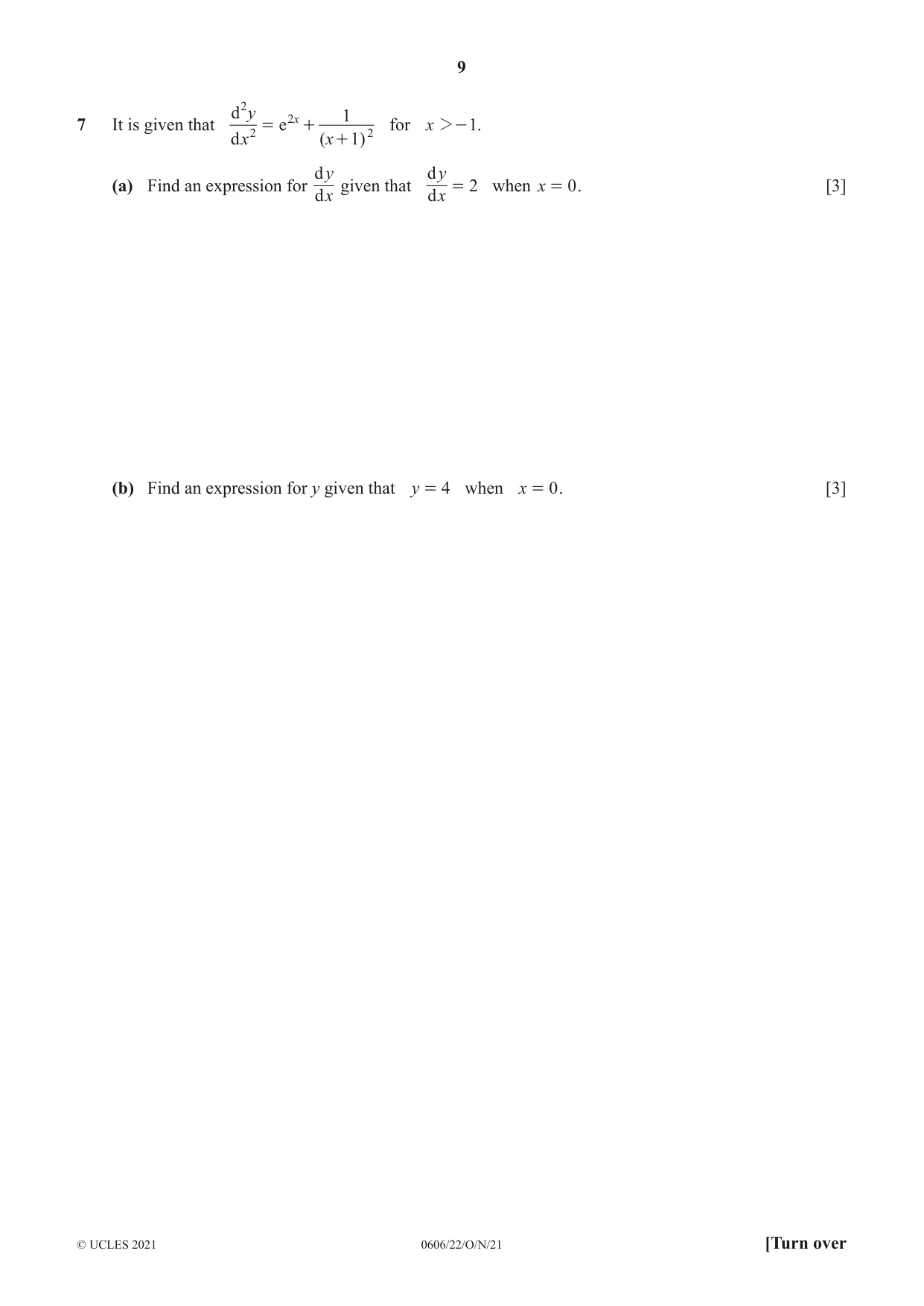 Cambridge IGCSE Mathematics - Additional 0606 2021 Oct/Nov Paper 2 · Variant 2 question paper, page 9 of 16