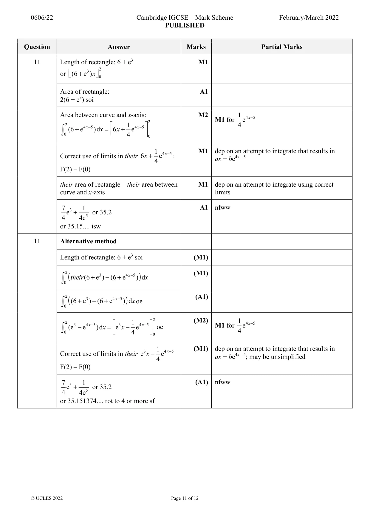Mark scheme, page 11 of 12