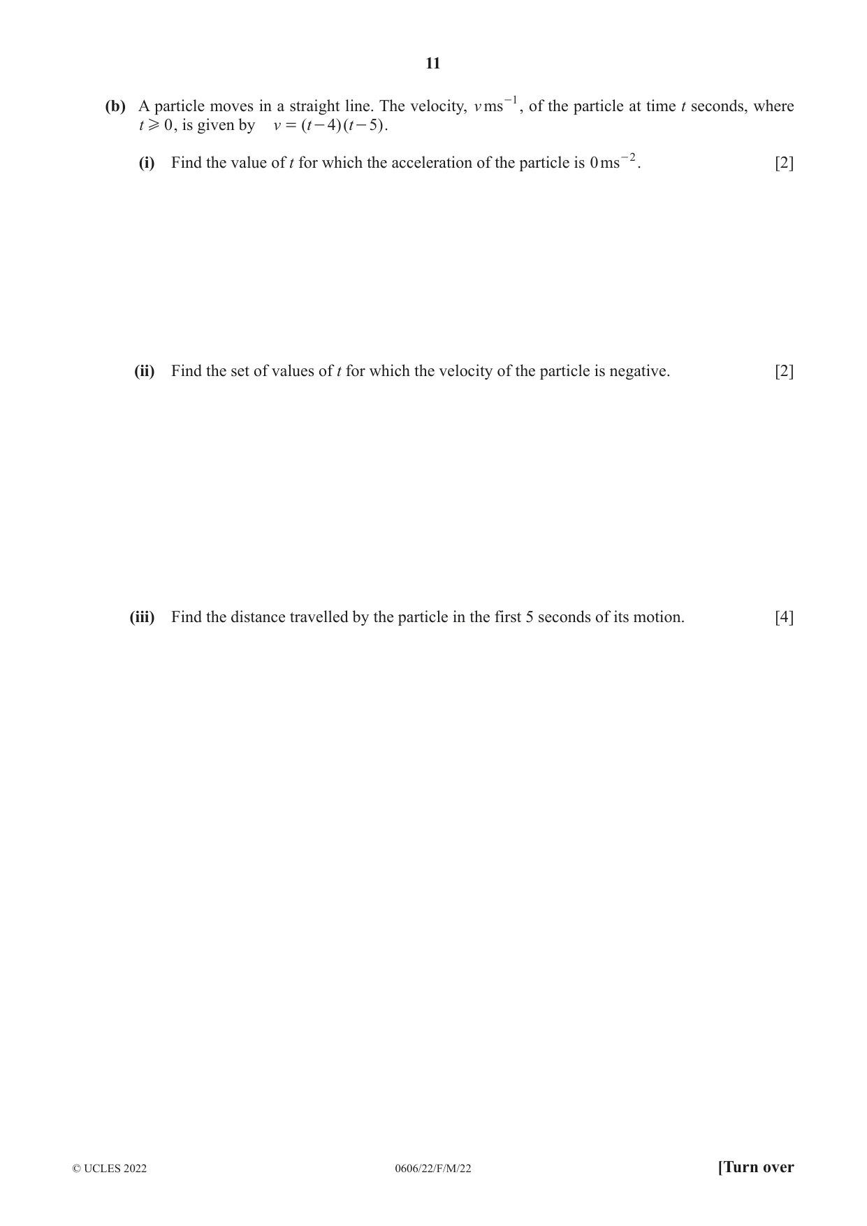 Cambridge IGCSE Mathematics - Additional 0606 2022 Feb/March Paper 2 · Variant 2 question paper, page 11 of 16
