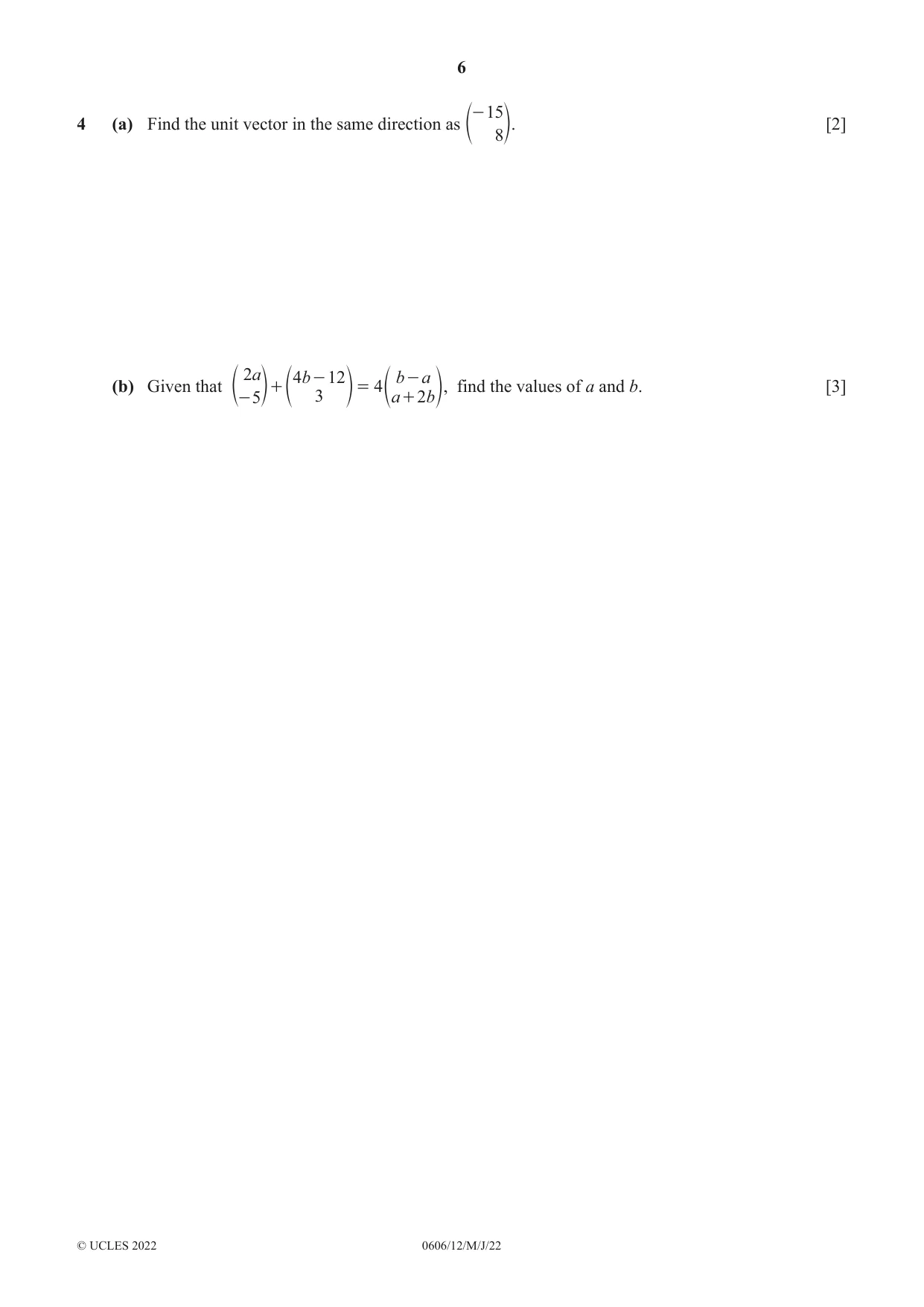 Cambridge IGCSE Mathematics - Additional 0606 2022 May/June Paper 1 · Variant 2 question paper, page 6 of 16