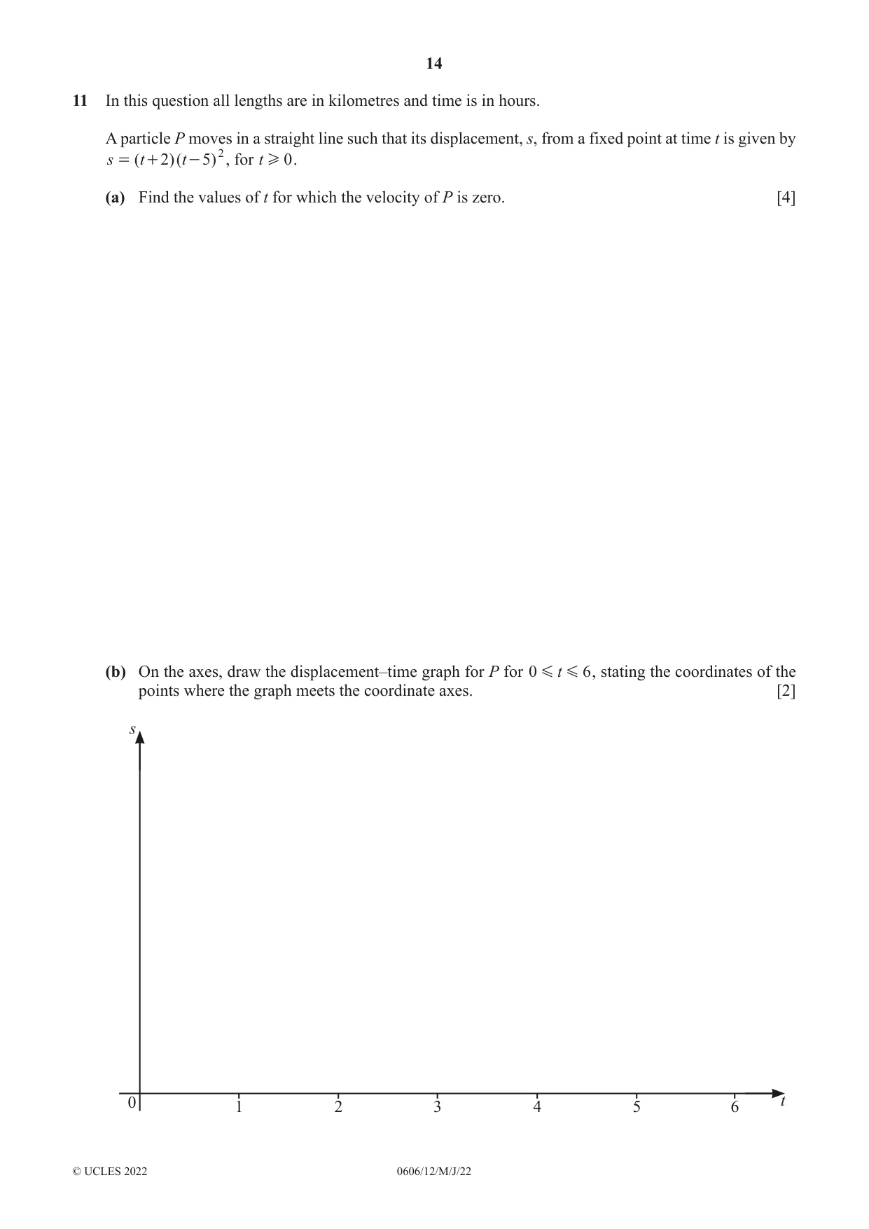 Cambridge IGCSE Mathematics - Additional 0606 2022 May/June Paper 1 · Variant 2 question paper, page 14 of 16