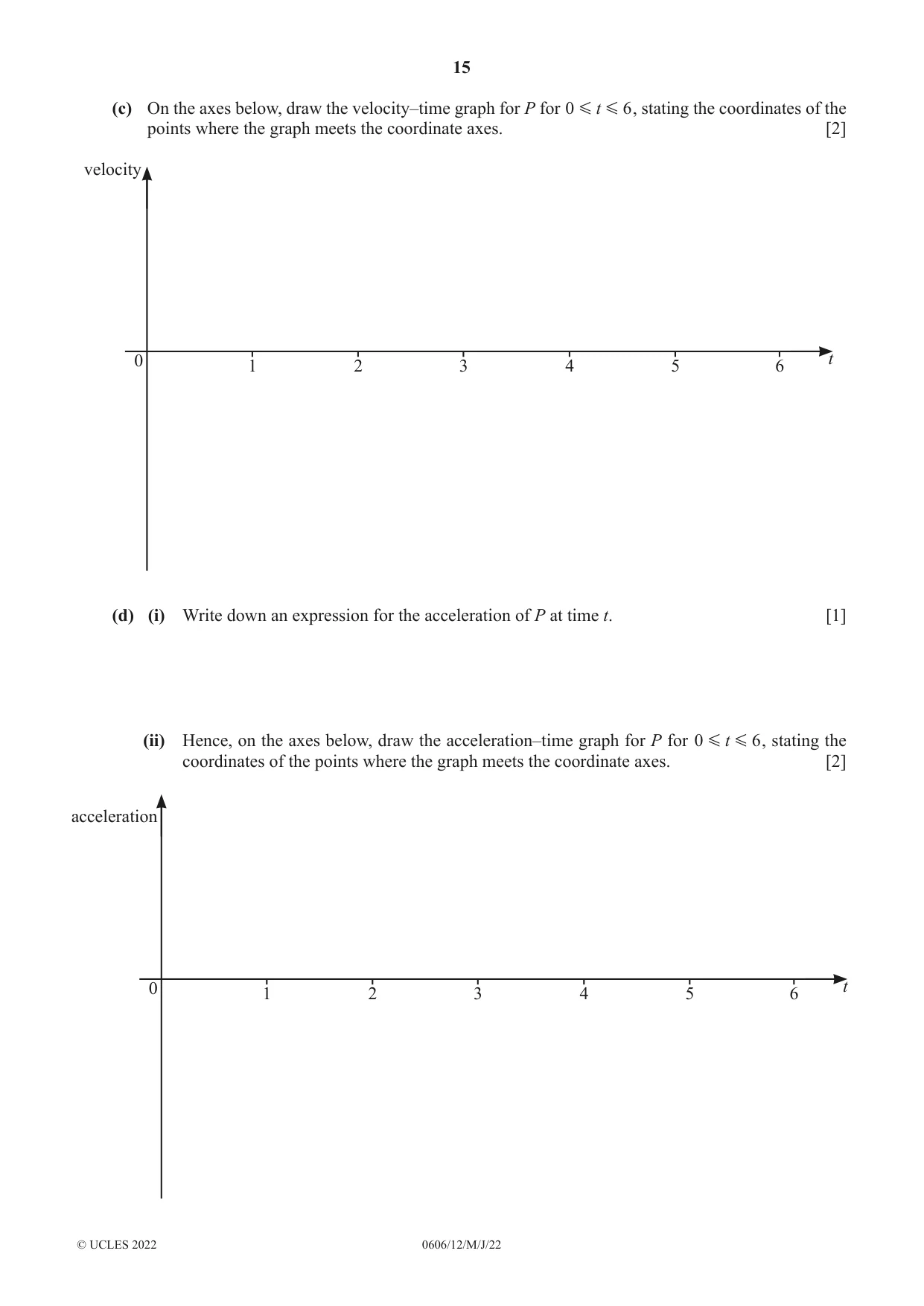 Cambridge IGCSE Mathematics - Additional 0606 2022 May/June Paper 1 · Variant 2 question paper, page 15 of 16