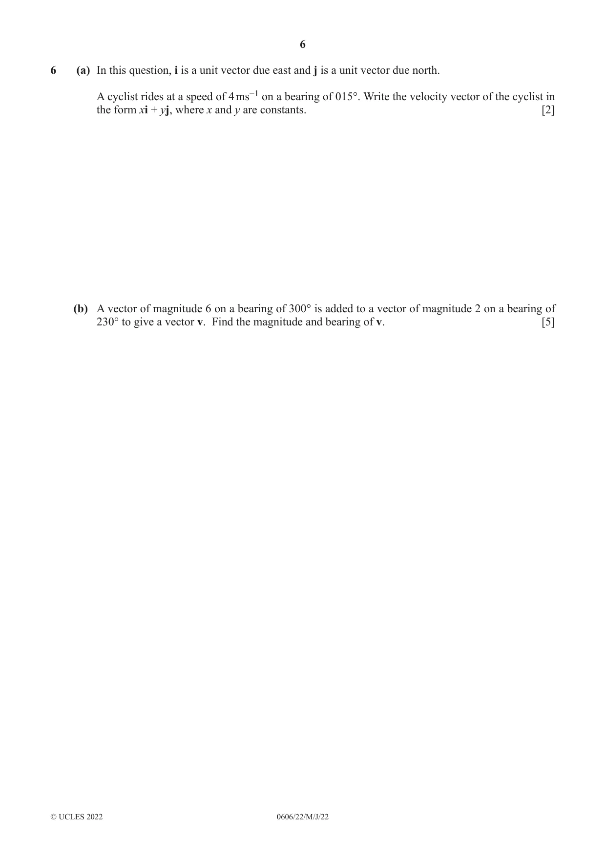 Cambridge IGCSE Mathematics - Additional 0606 2022 May/June Paper 2 · Variant 2 question paper, page 6 of 16