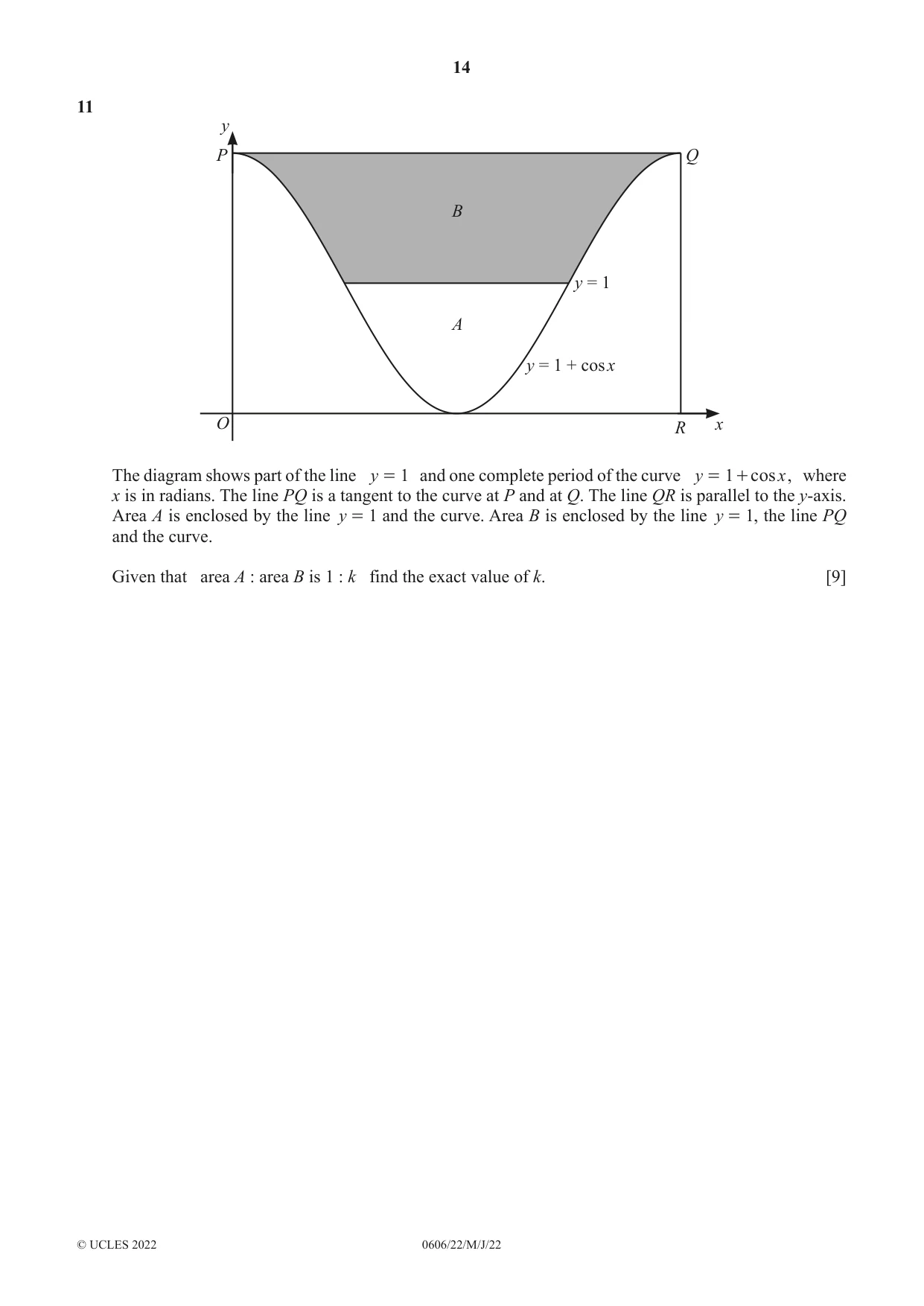 Cambridge IGCSE Mathematics - Additional 0606 2022 May/June Paper 2 · Variant 2 question paper, page 14 of 16
