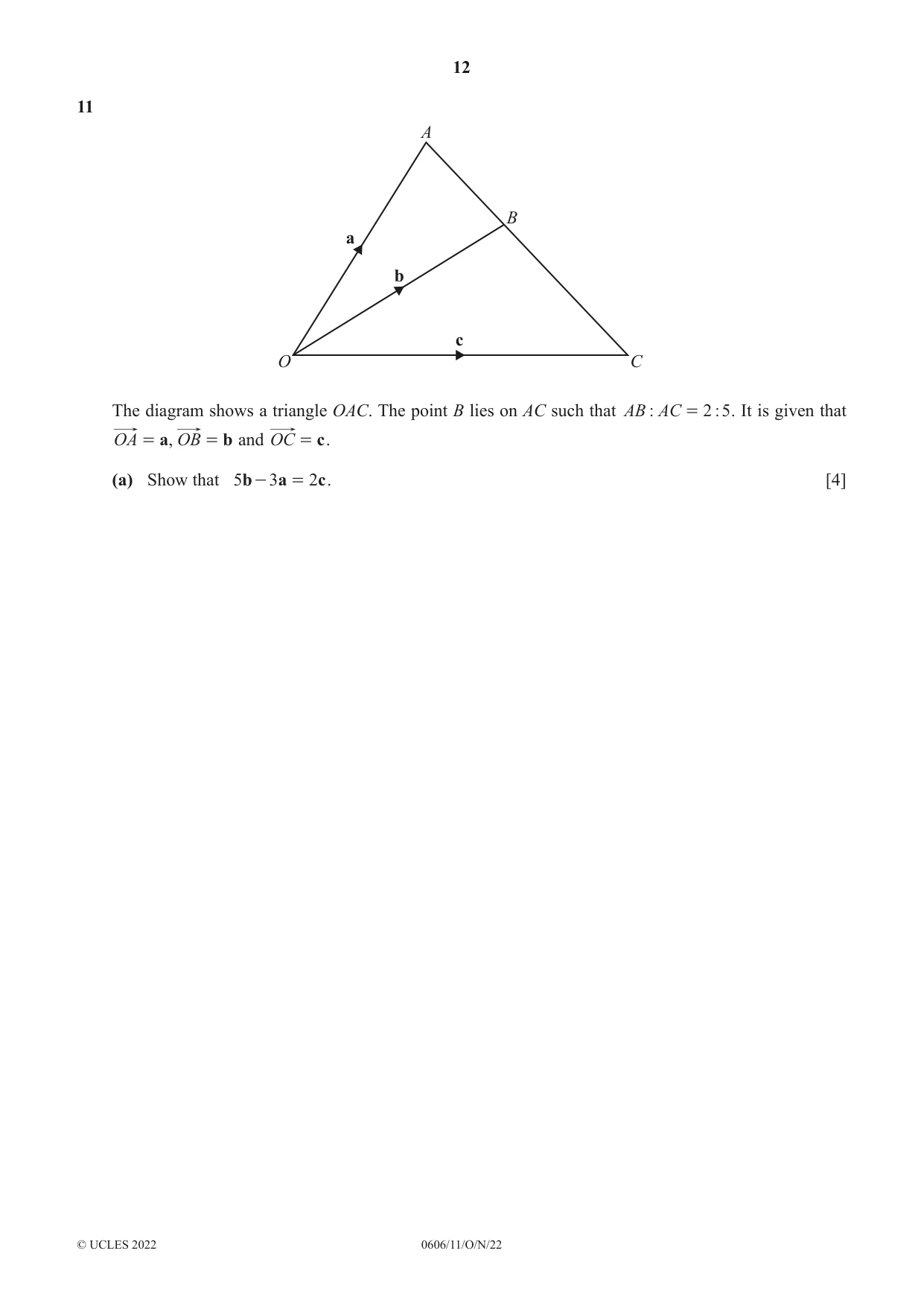 Cambridge IGCSE Mathematics - Additional 0606 2022 Oct/Nov Paper 1 · Variant 1 question paper, page 12 of 16