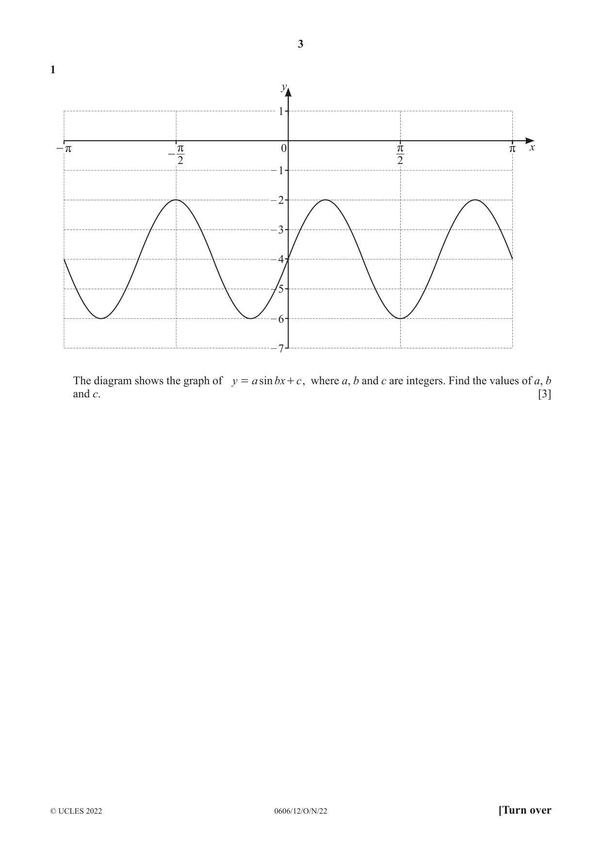 Cambridge IGCSE Mathematics - Additional 0606 2022 Oct/Nov Paper 1 · Variant 2 question paper, page 3 of 16