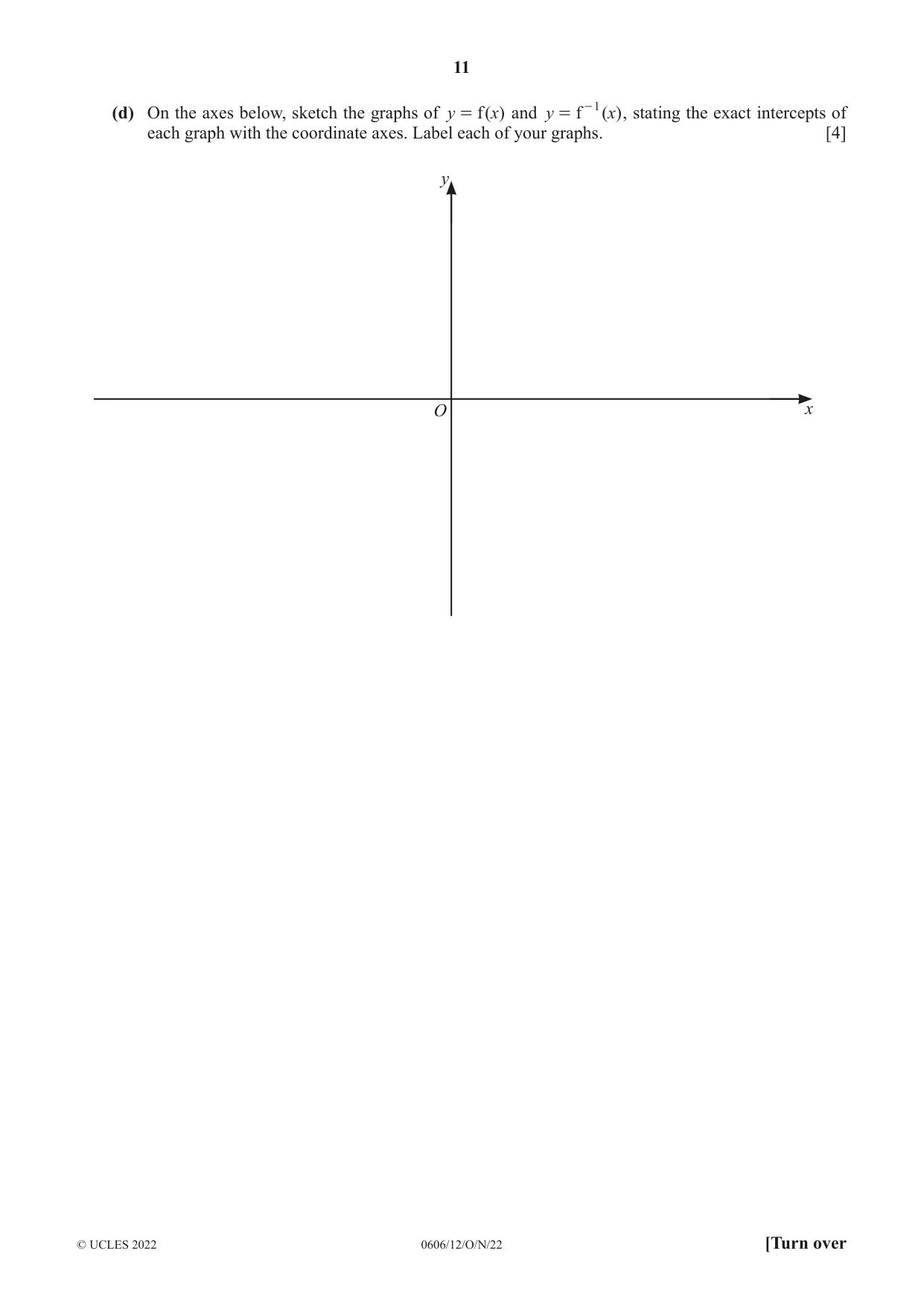 Cambridge IGCSE Mathematics - Additional 0606 2022 Oct/Nov Paper 1 · Variant 2 question paper, page 11 of 16