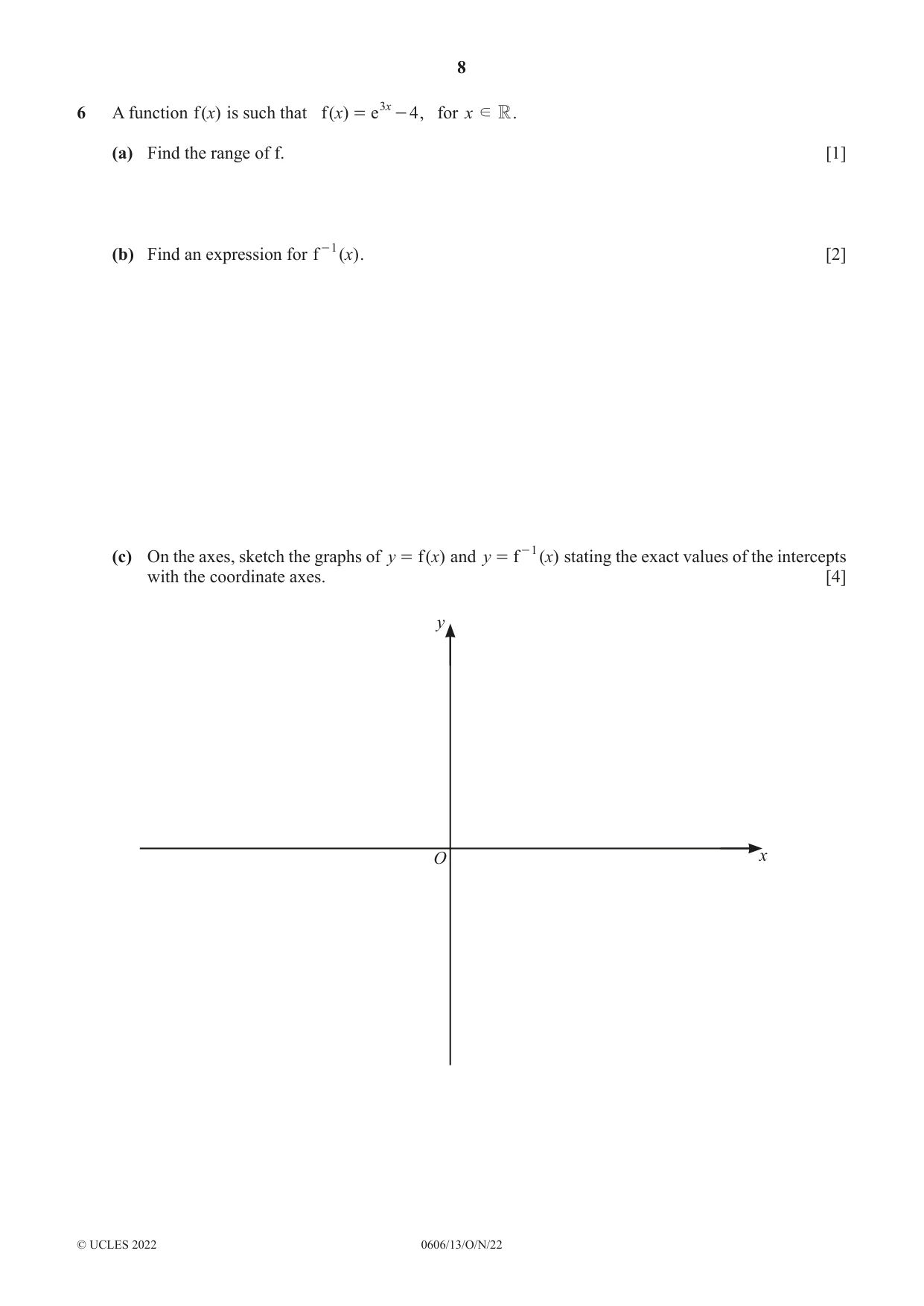 Cambridge IGCSE Mathematics - Additional 0606 2022 Oct/Nov Paper 1 · Variant 3 question paper, page 8 of 16