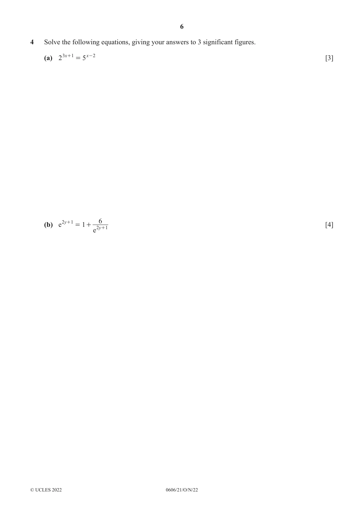 Cambridge IGCSE Mathematics - Additional 0606 2022 Oct/Nov Paper 2 · Variant 1 question paper, page 6 of 16
