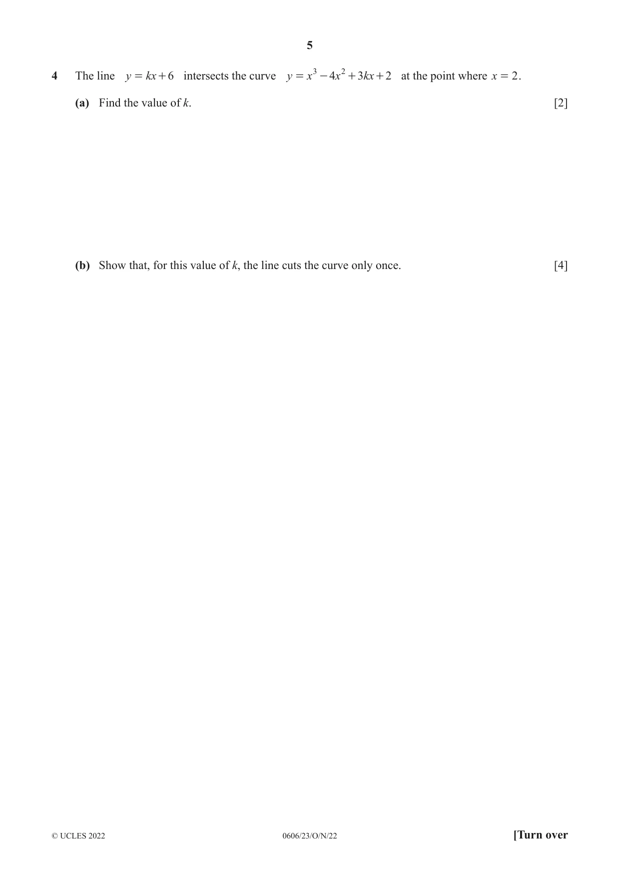 Cambridge IGCSE Mathematics - Additional 0606 2022 Oct/Nov Paper 2 · Variant 3 question paper, page 5 of 16