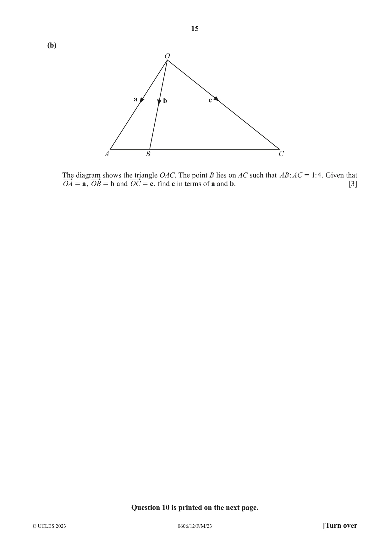 Cambridge IGCSE Mathematics - Additional 0606 2023 Feb/March Paper 1 · Variant 2 question paper, page 15 of 16