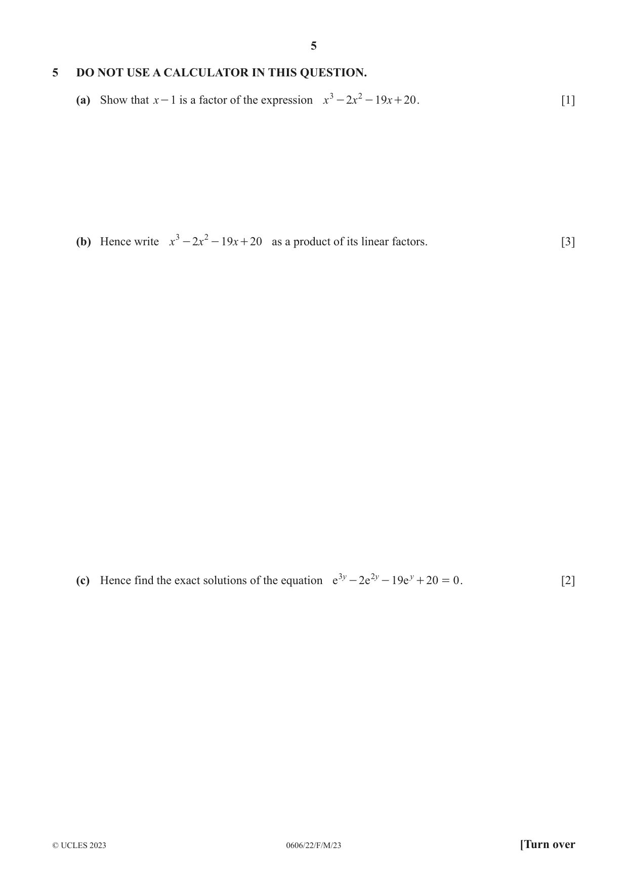 Cambridge IGCSE Mathematics - Additional 0606 2023 Feb/March Paper 2 · Variant 2 question paper, page 5 of 16