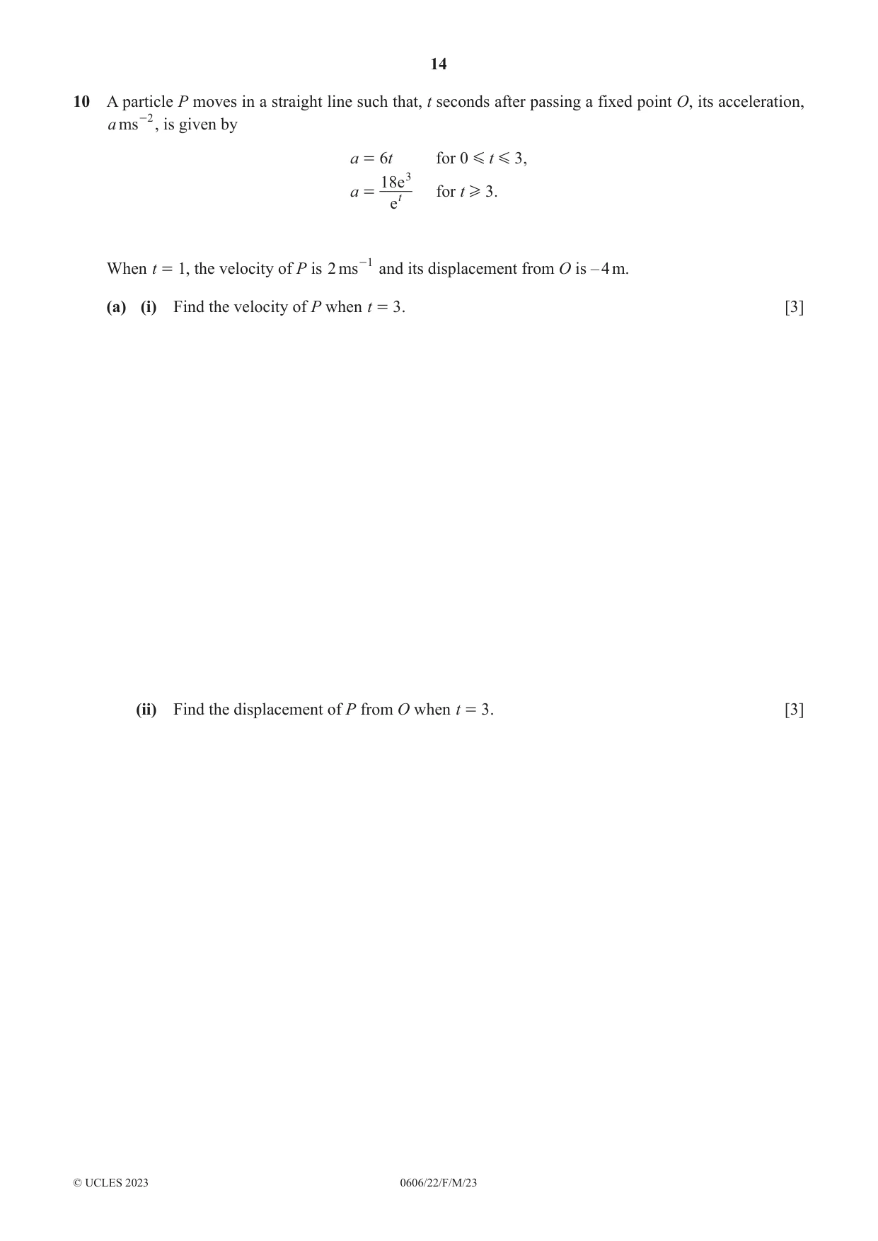 Cambridge IGCSE Mathematics - Additional 0606 2023 Feb/March Paper 2 · Variant 2 question paper, page 14 of 16