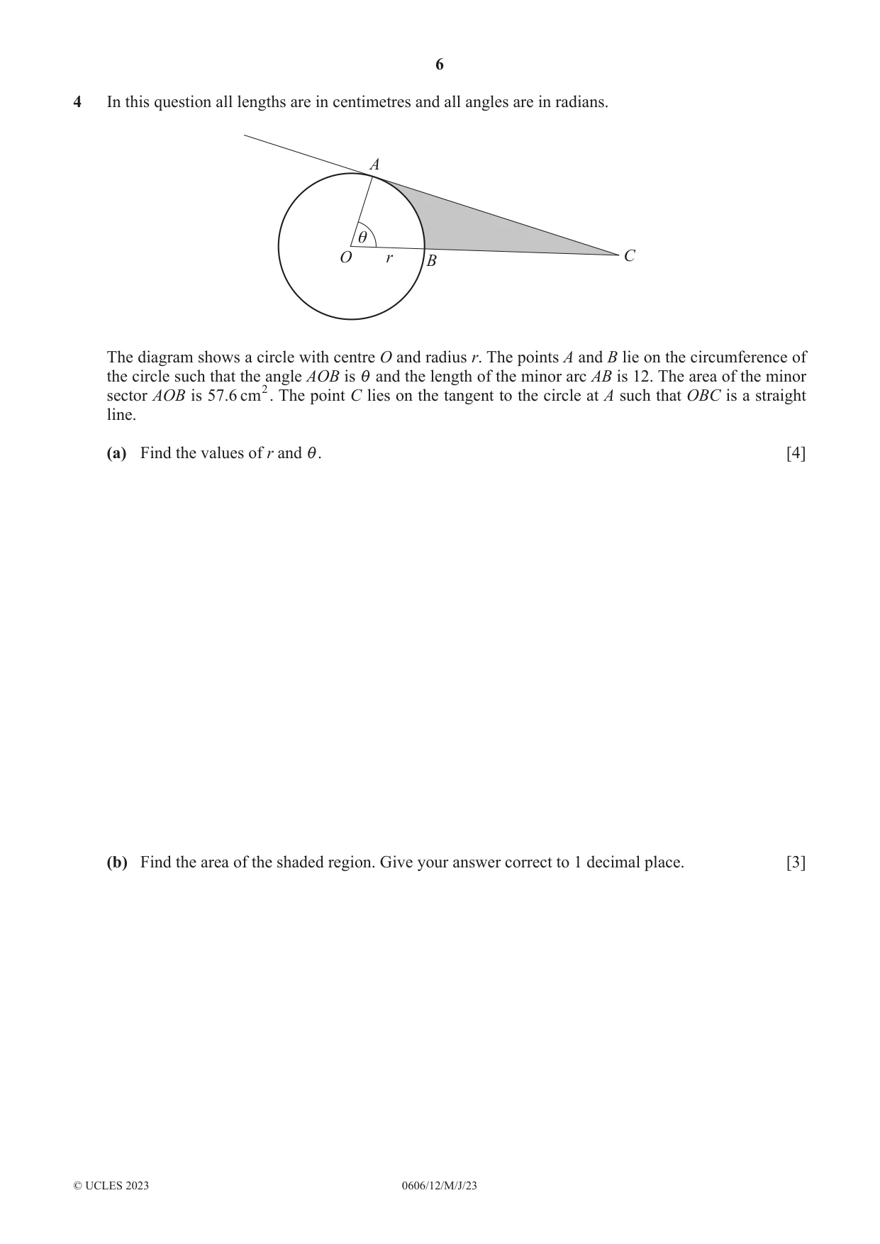 Cambridge IGCSE Mathematics - Additional 0606 2023 May/June Paper 1 · Variant 2 question paper, page 6 of 16