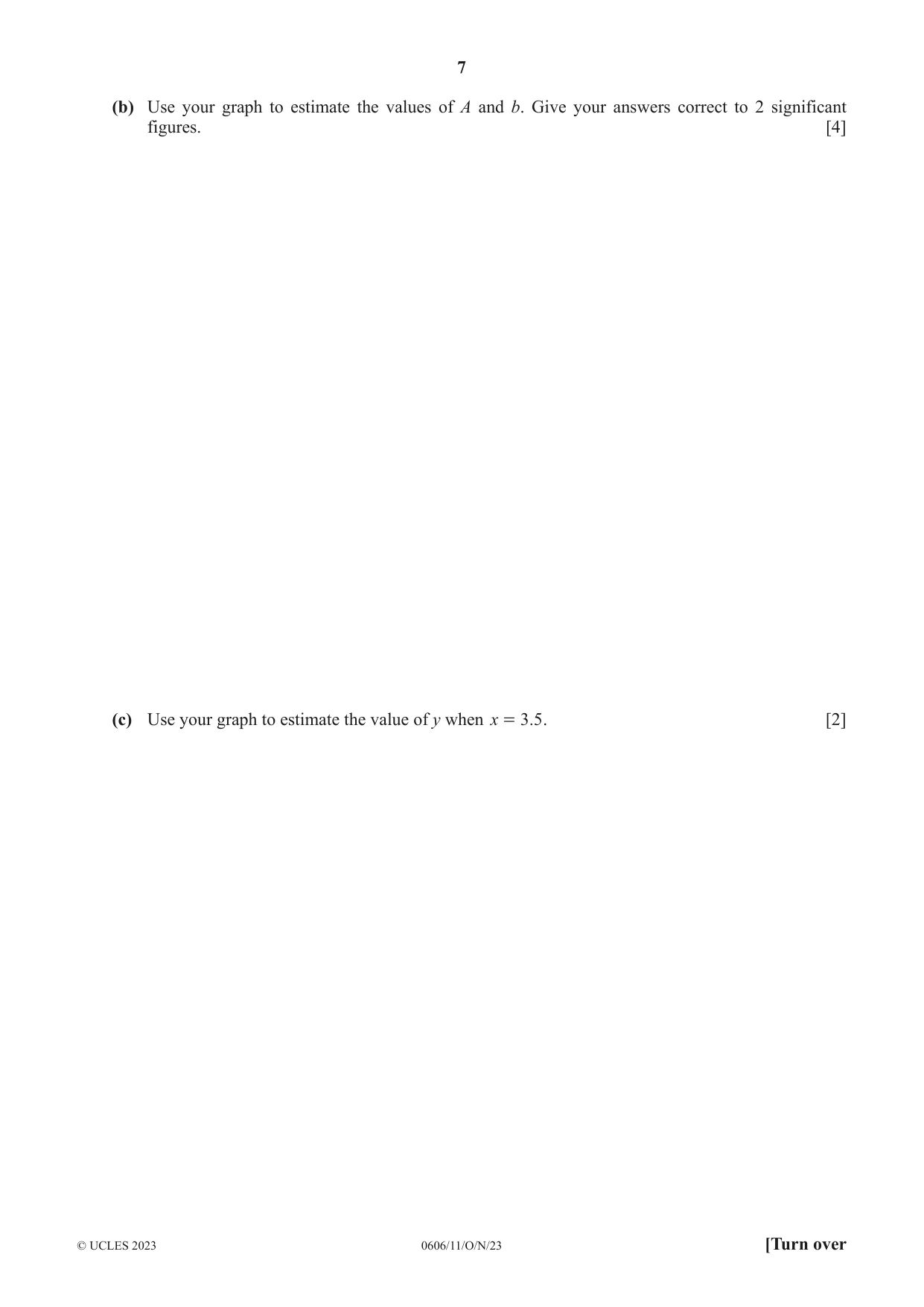 Cambridge IGCSE Mathematics - Additional 0606 2023 Oct/Nov Paper 1 · Variant 1 question paper, page 7 of 16