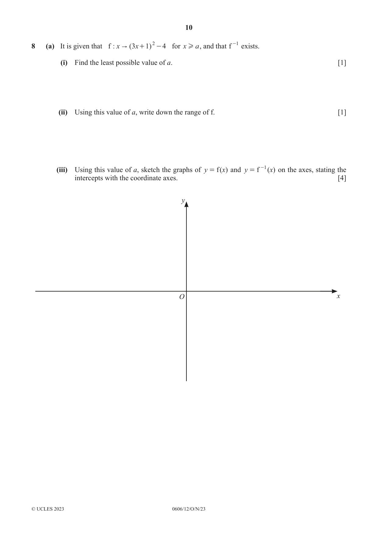 Cambridge IGCSE Mathematics - Additional 0606 2023 Oct/Nov Paper 1 · Variant 2 question paper, page 10 of 16