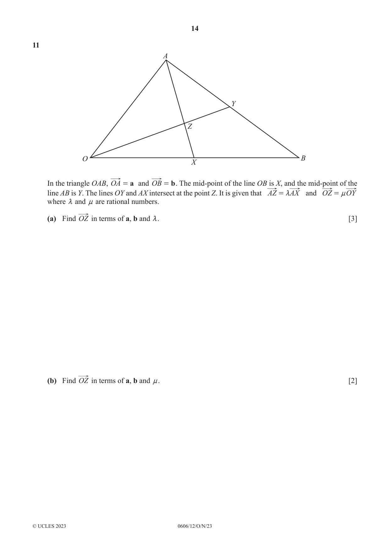 Cambridge IGCSE Mathematics - Additional 0606 2023 Oct/Nov Paper 1 · Variant 2 question paper, page 14 of 16