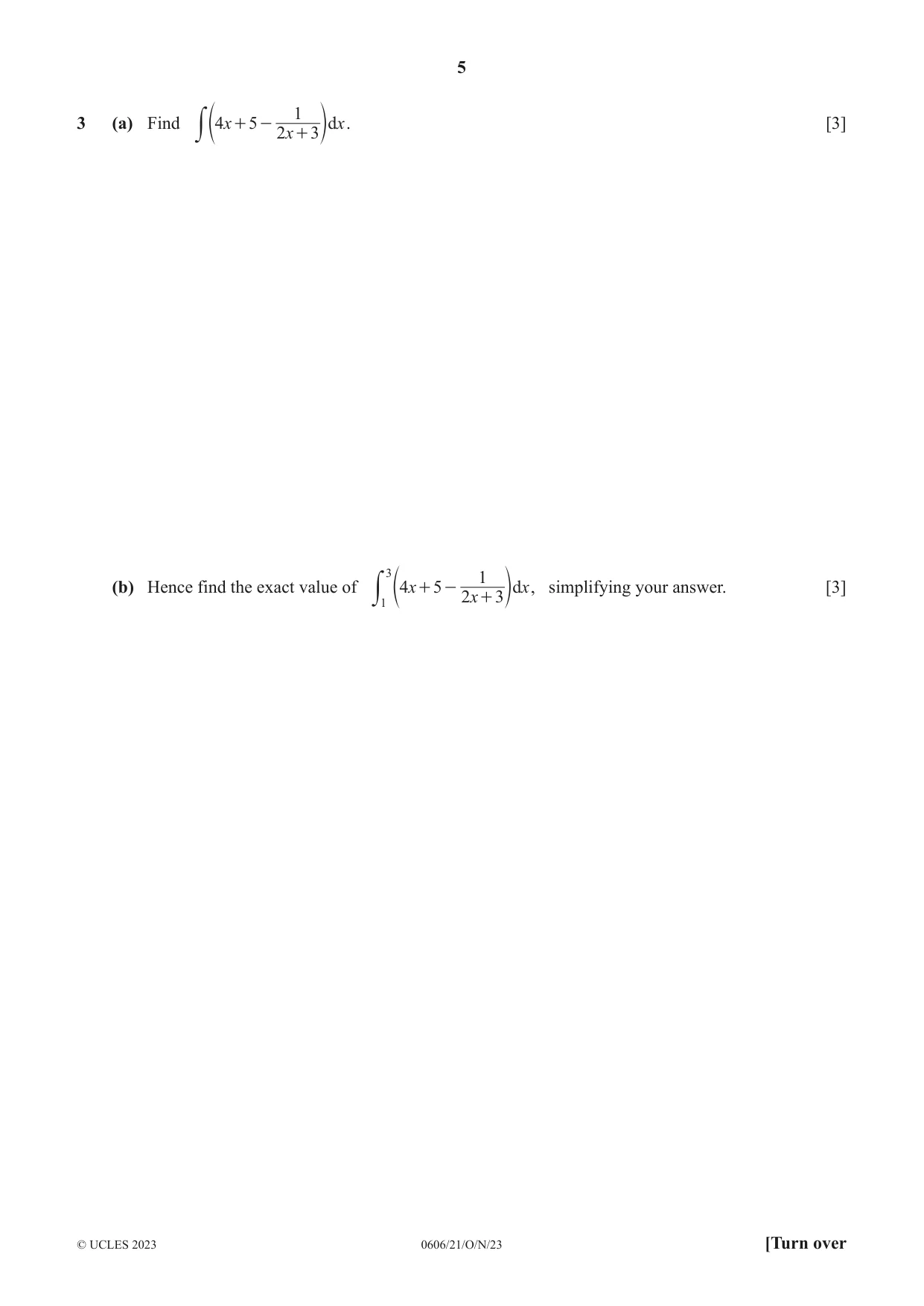 Cambridge IGCSE Mathematics - Additional 0606 2023 Oct/Nov Paper 2 · Variant 1 question paper, page 5 of 16