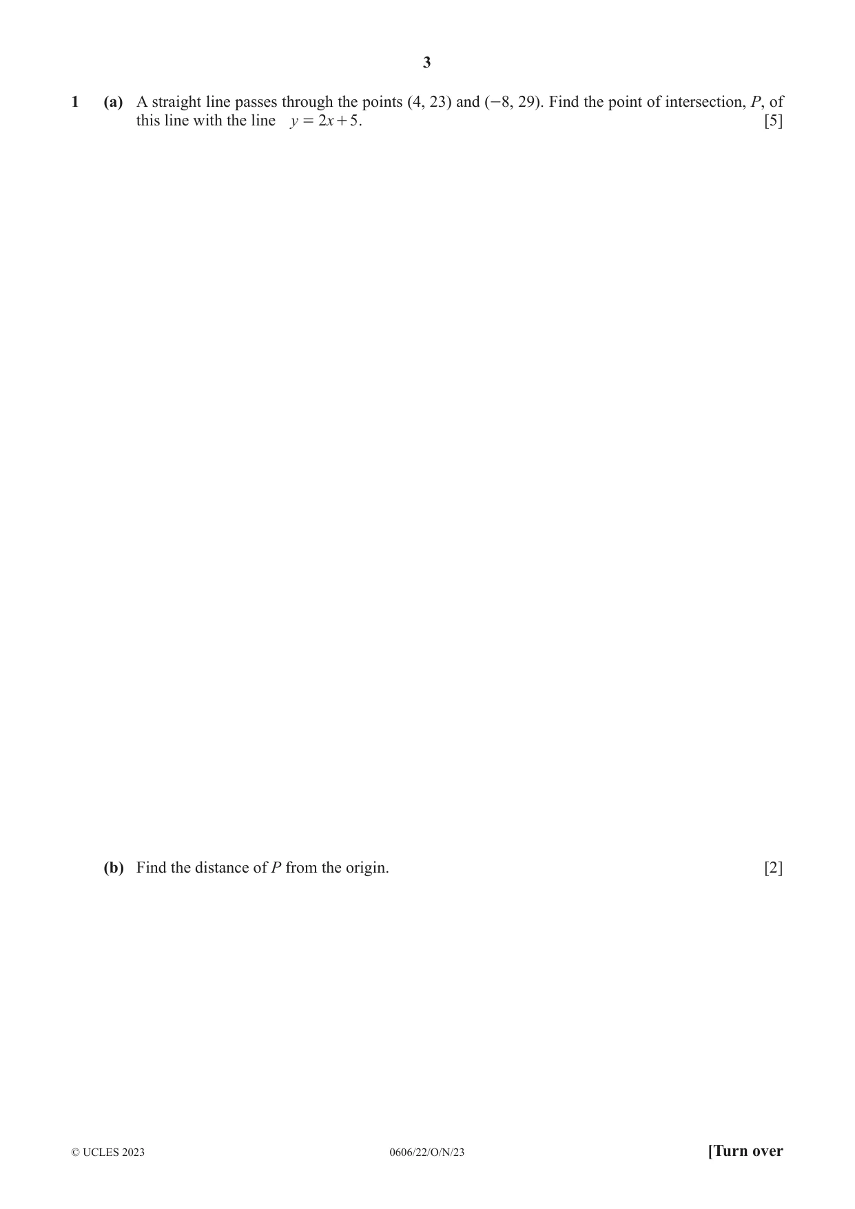 Cambridge IGCSE Mathematics - Additional 0606 2023 Oct/Nov Paper 2 · Variant 2 question paper, page 3 of 16