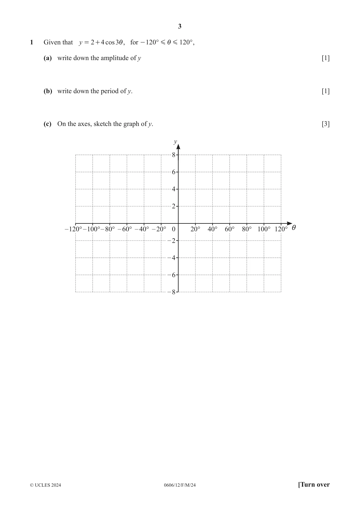 Cambridge IGCSE Mathematics - Additional 0606 2024 Feb/March Paper 1 · Variant 2 question paper, page 3 of 16