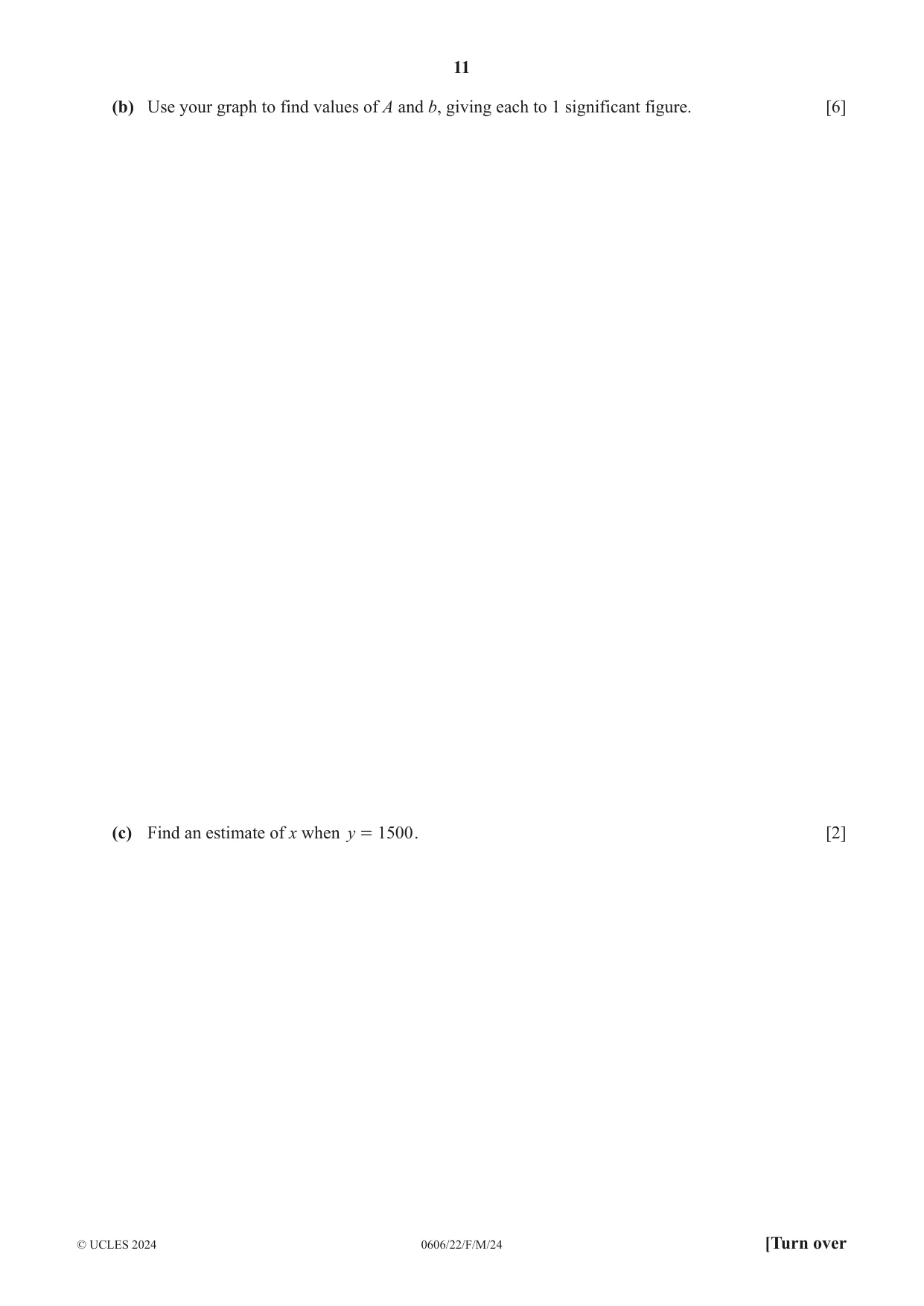 Cambridge IGCSE Mathematics - Additional 0606 2024 Feb/March Paper 2 · Variant 2 question paper, page 11 of 16