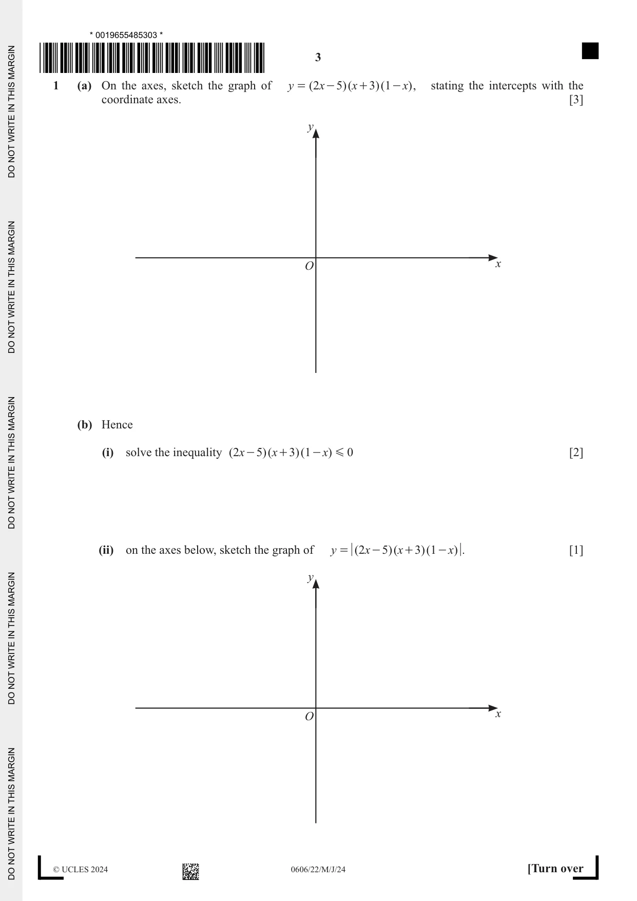Cambridge IGCSE Mathematics - Additional 0606 2024 May/June Paper 2 · Variant 2 question paper, page 3 of 16