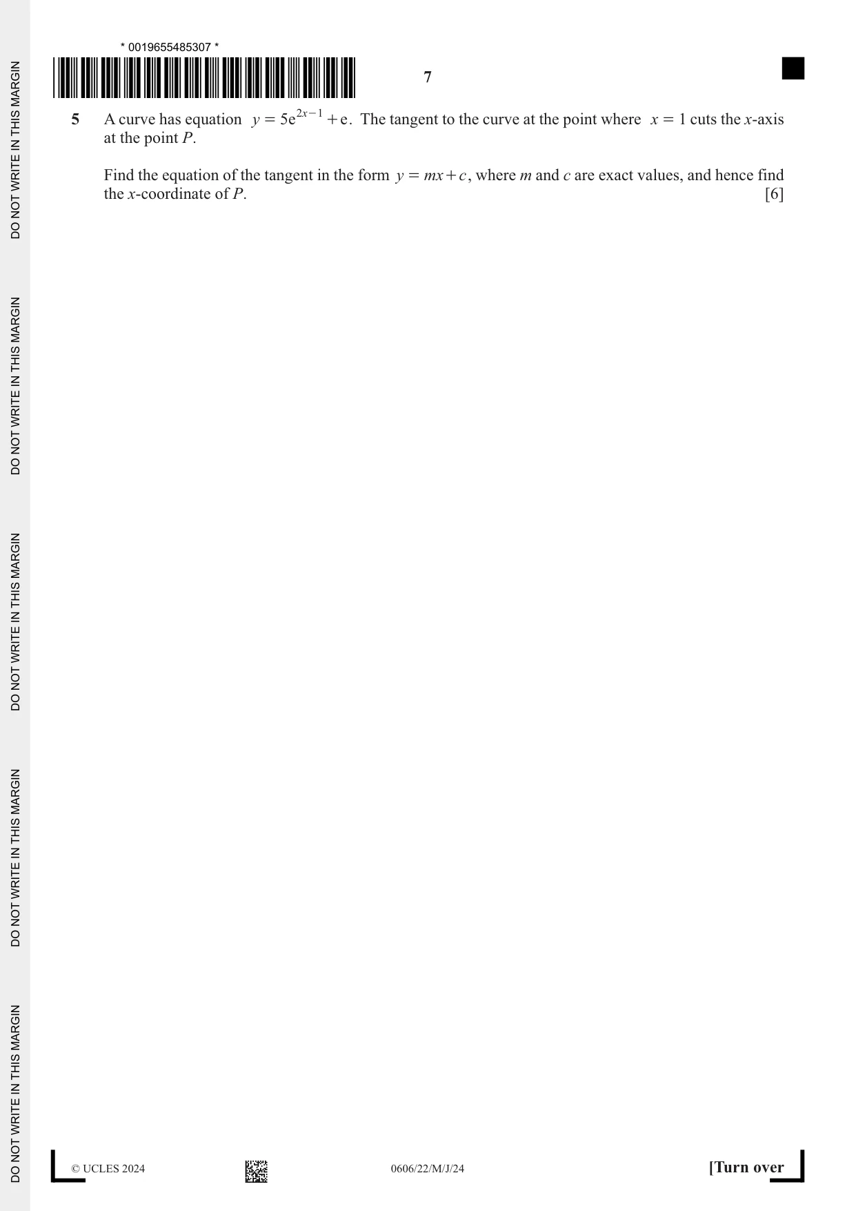 Cambridge IGCSE Mathematics - Additional 0606 2024 May/June Paper 2 · Variant 2 question paper, page 7 of 16