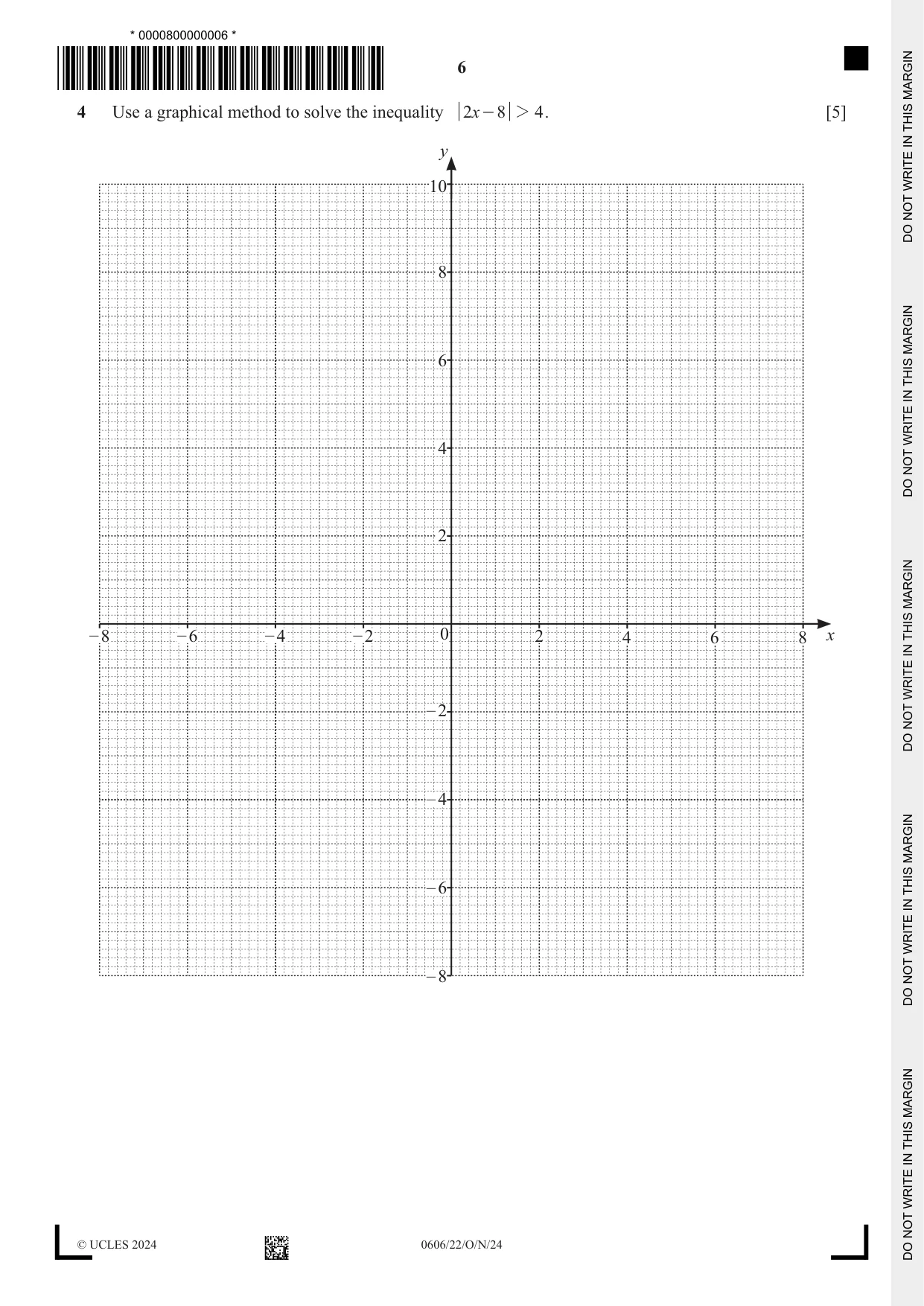 Cambridge IGCSE Mathematics - Additional 0606 2024 Oct/Nov Paper 2 · Variant 2 question paper, page 6 of 16
