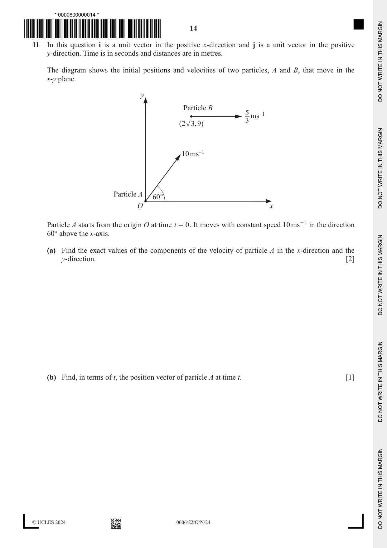 Cambridge IGCSE Mathematics - Additional 0606 2024 Oct/Nov Paper 2 · Variant 2 question paper, page 14 of 16