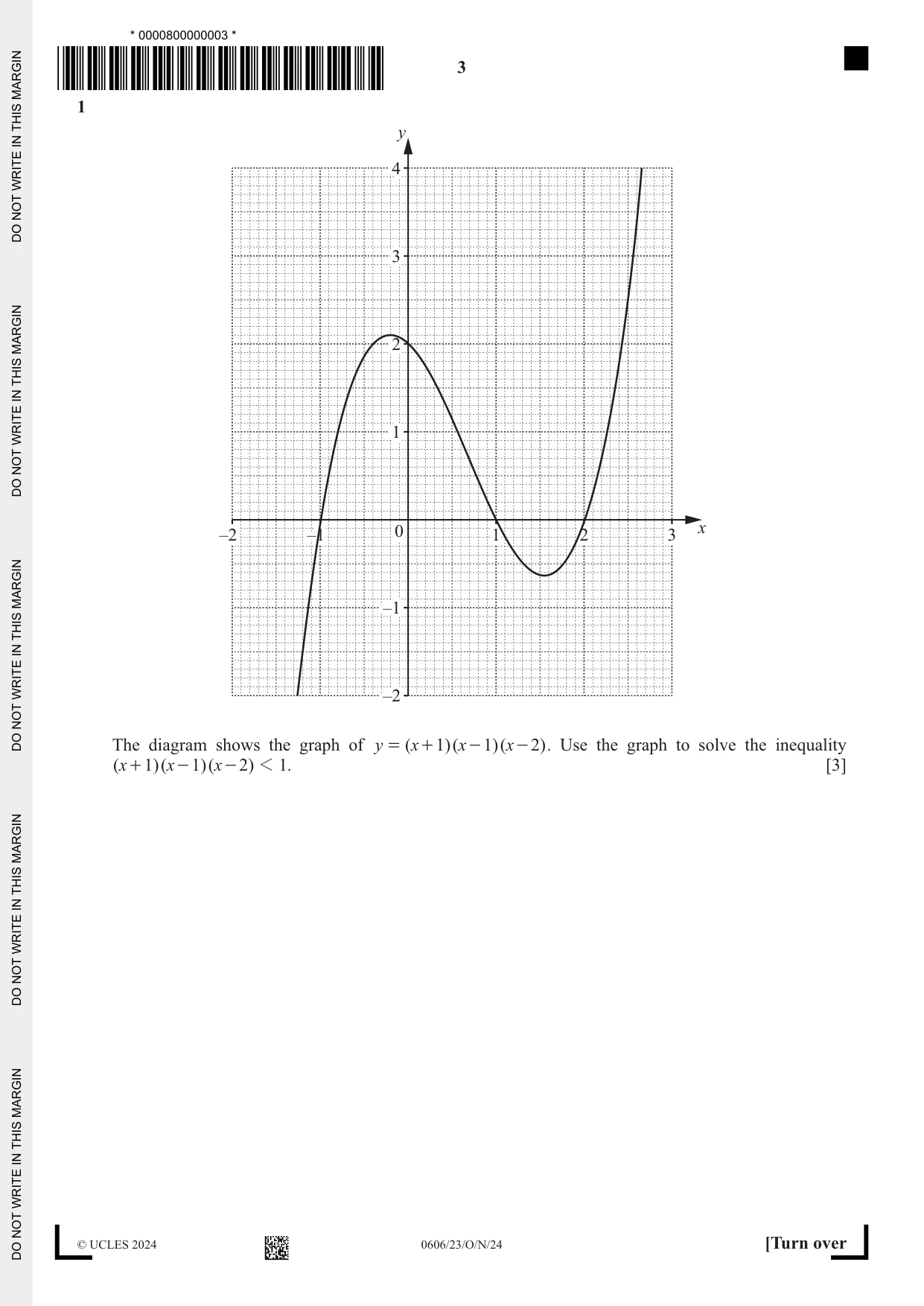 Cambridge IGCSE Mathematics - Additional 0606 2024 Oct/Nov Paper 2 · Variant 3 question paper, page 3 of 16