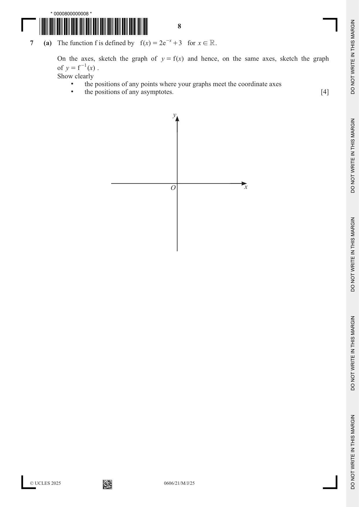 Cambridge IGCSE Mathematics - Additional 0606 2025 May/June Paper 2 · Variant 1 question paper, page 8 of 16