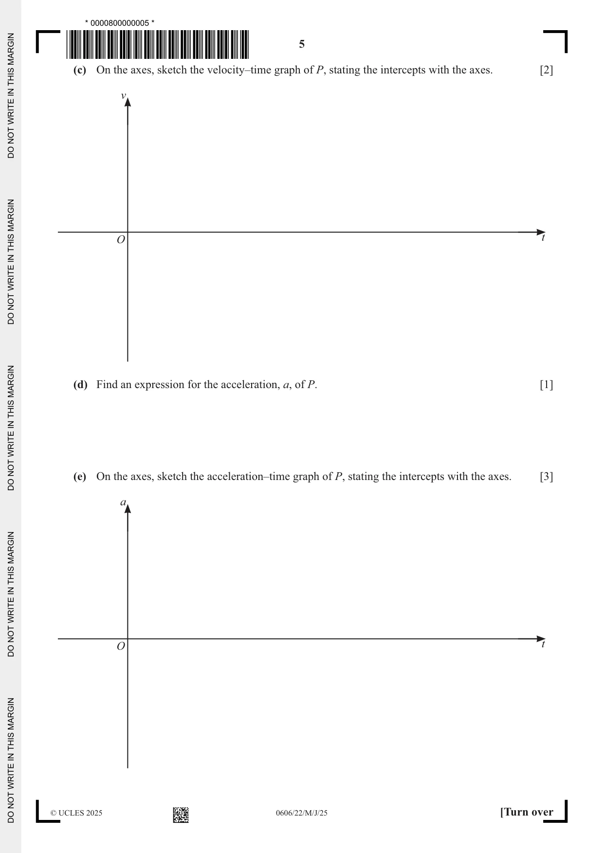 Cambridge IGCSE Mathematics - Additional 0606 2025 May/June Paper 2 · Variant 2 question paper, page 5 of 16
