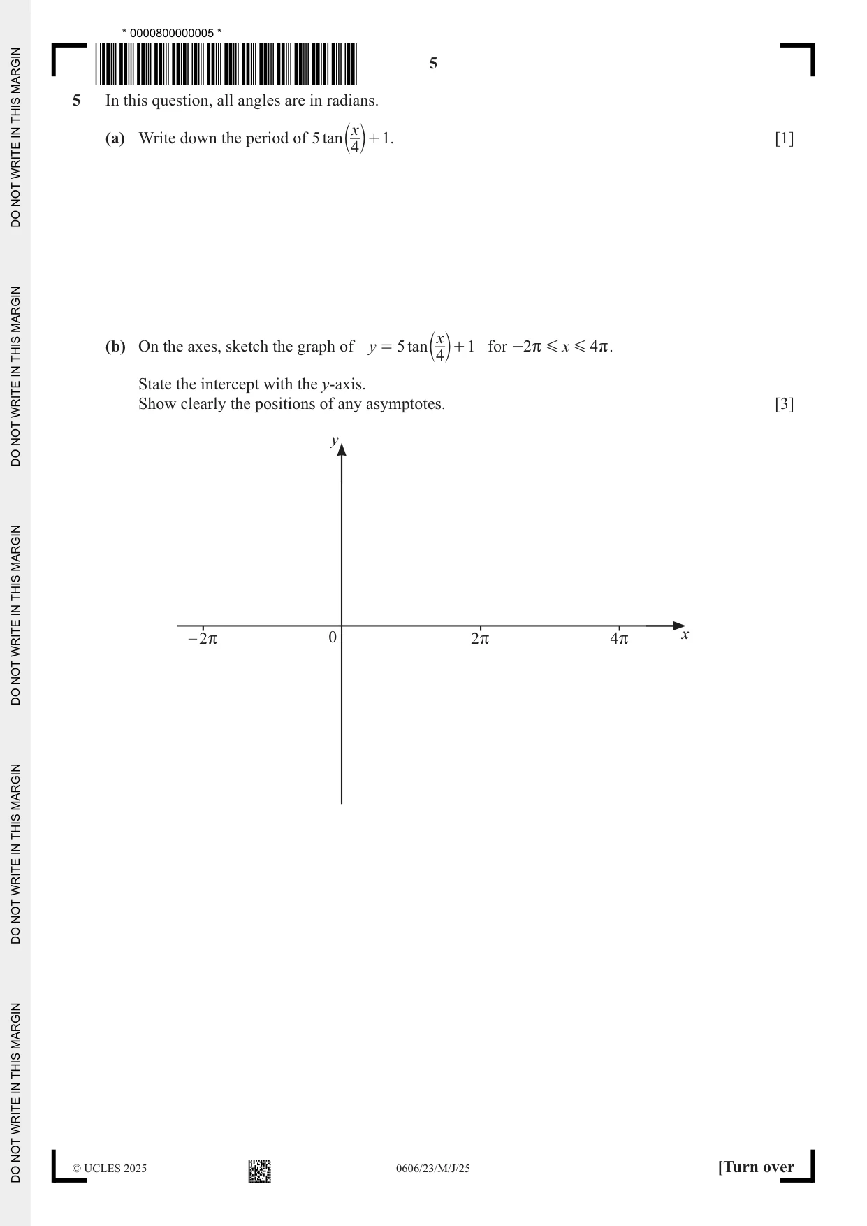 Cambridge IGCSE Mathematics - Additional 0606 2025 May/June Paper 2 · Variant 3 question paper, page 5 of 16