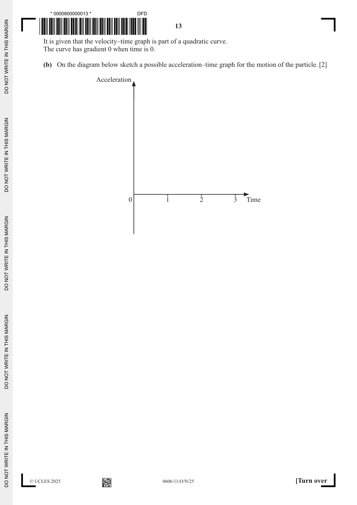Cambridge IGCSE Mathematics - Additional 0606 2025 Oct/Nov Paper 1 · Variant 1 question paper, page 13 of 16