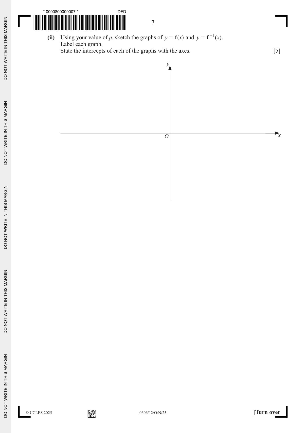 Cambridge IGCSE Mathematics - Additional 0606 2025 Oct/Nov Paper 1 · Variant 2 question paper, page 7 of 16