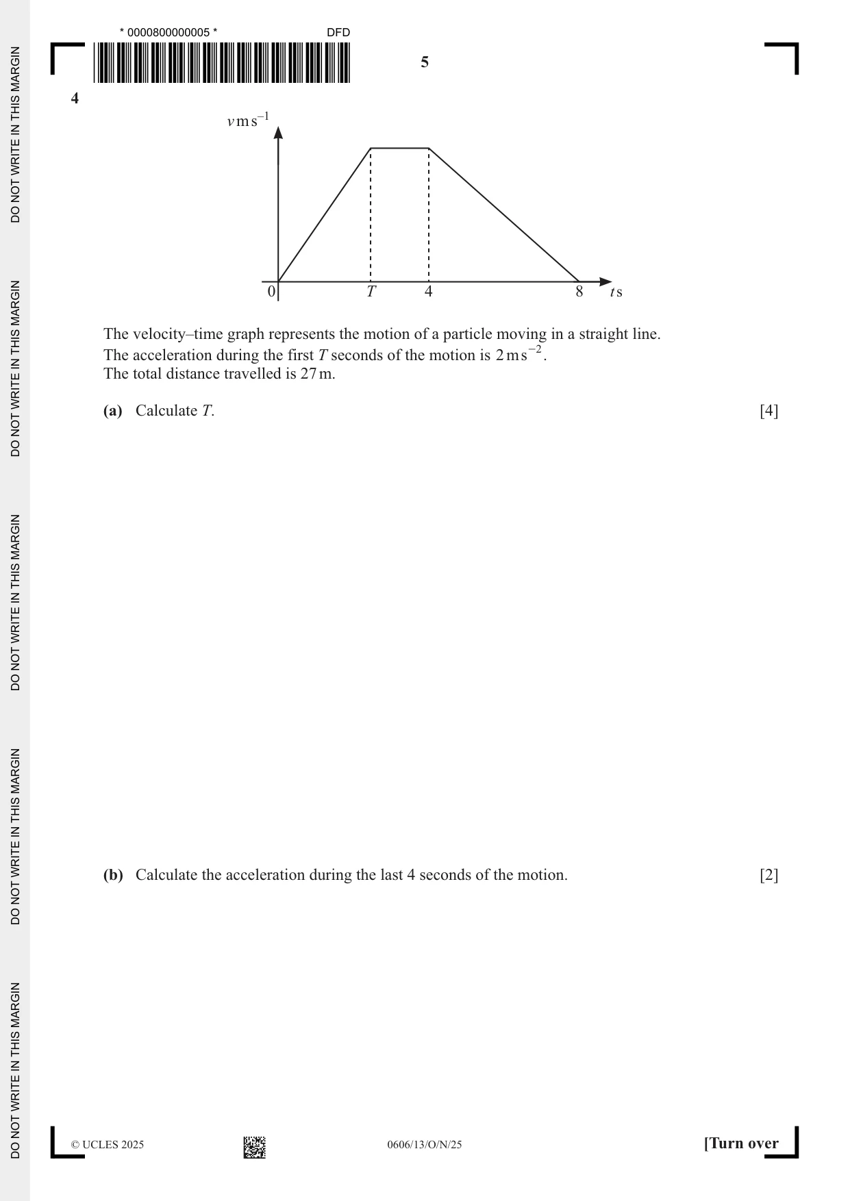 Cambridge IGCSE Mathematics - Additional 0606 2025 Oct/Nov Paper 1 · Variant 3 question paper, page 5 of 16