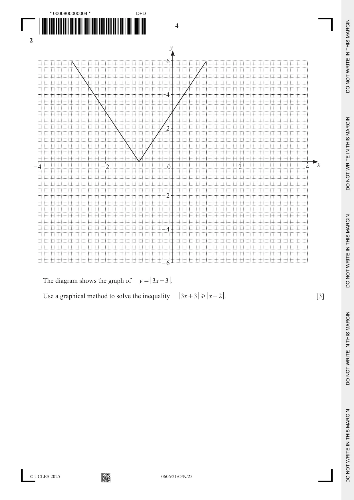 Cambridge IGCSE Mathematics - Additional 0606 2025 Oct/Nov Paper 2 · Variant 1 question paper, page 4 of 16