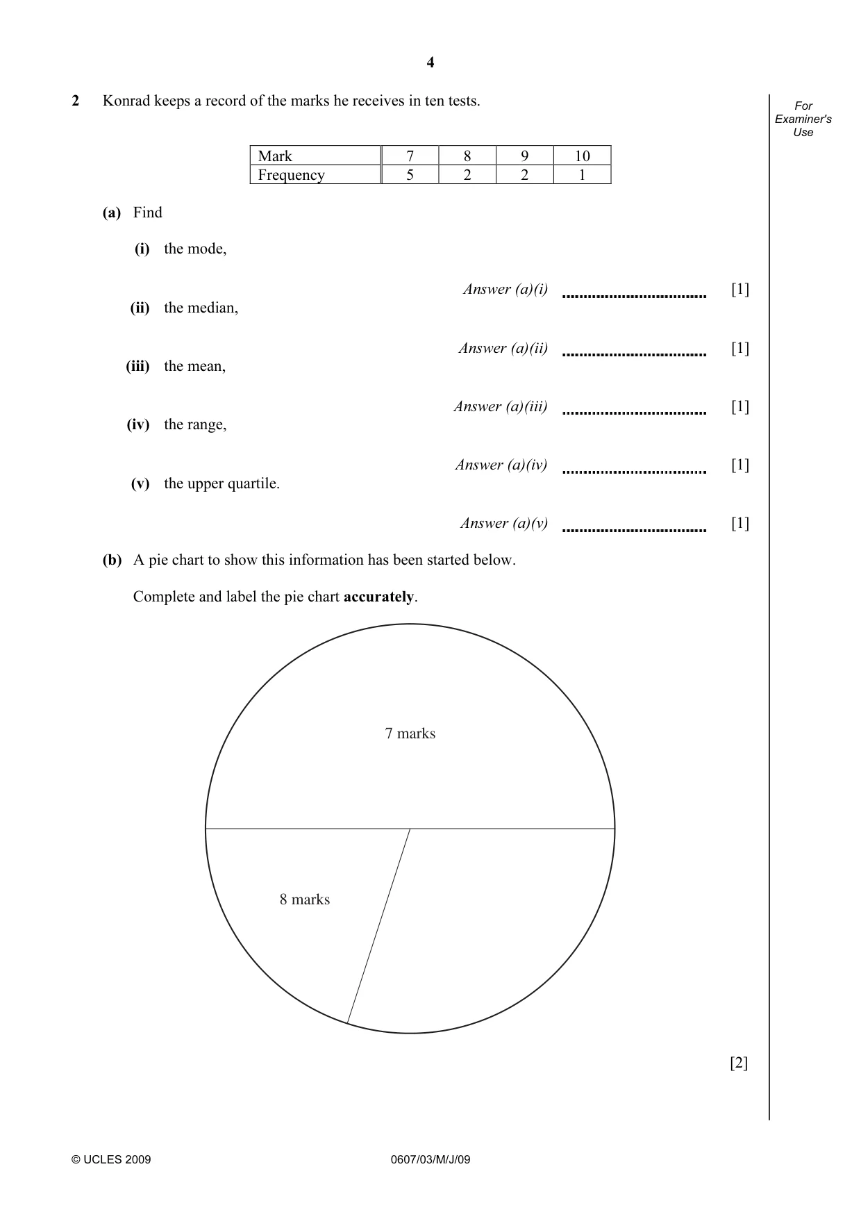 Cambridge IGCSE Mathematics - International 0607 2009 May/June Paper 3 · Variant 1 question paper, page 4 of 16