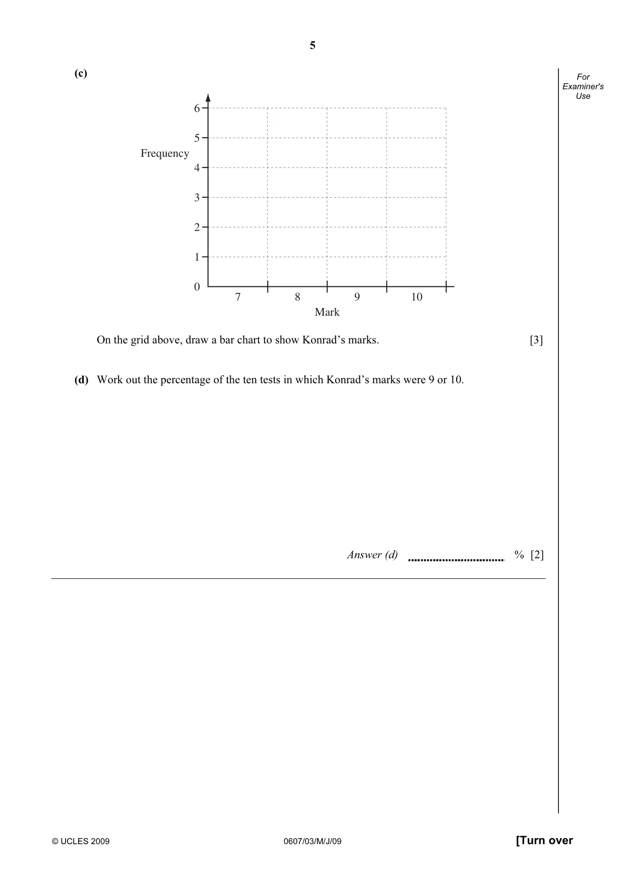 Cambridge IGCSE Mathematics - International 0607 2009 May/June Paper 3 · Variant 1 question paper, page 5 of 16